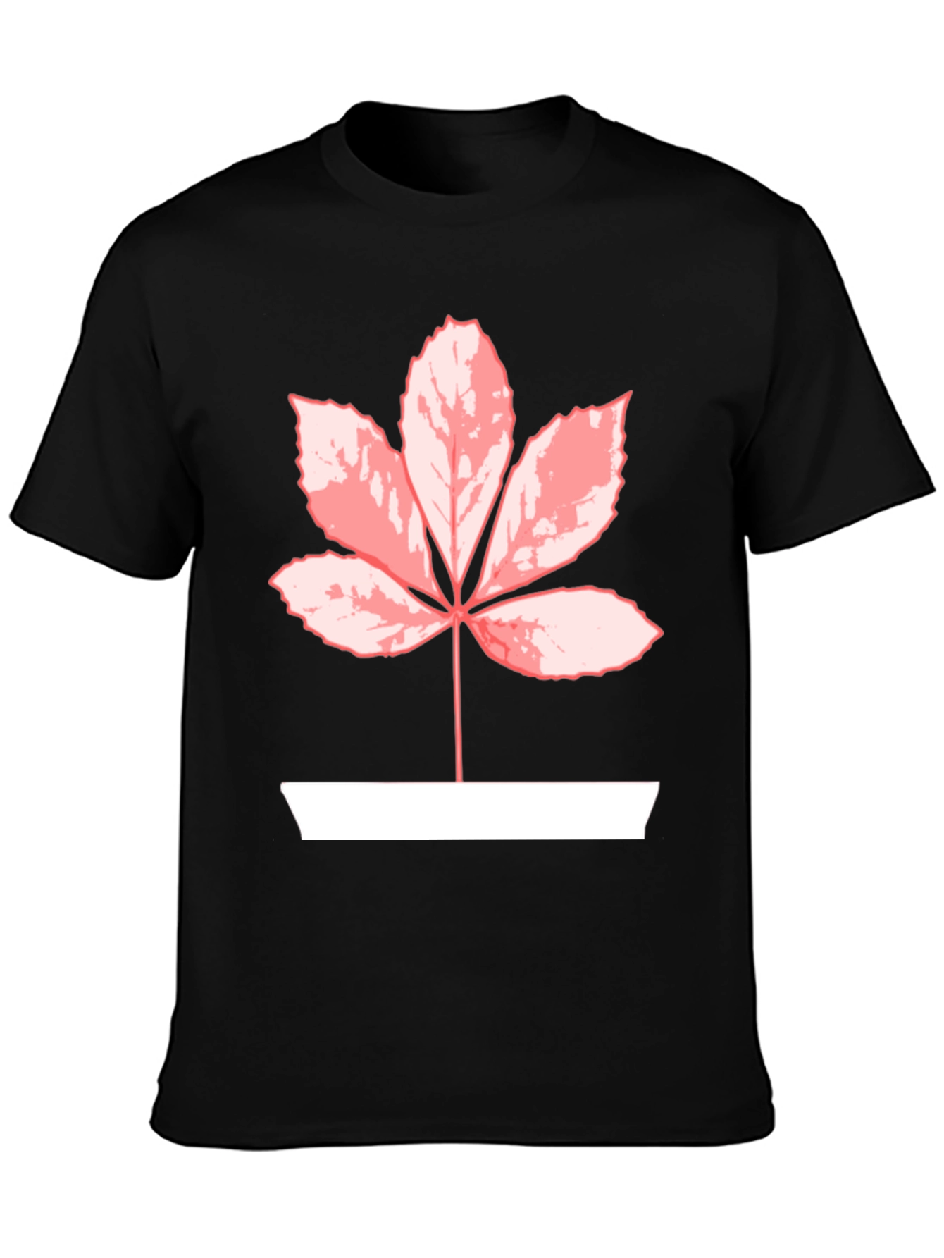 Leaf Graphic Tee - Black Casual Shirt
