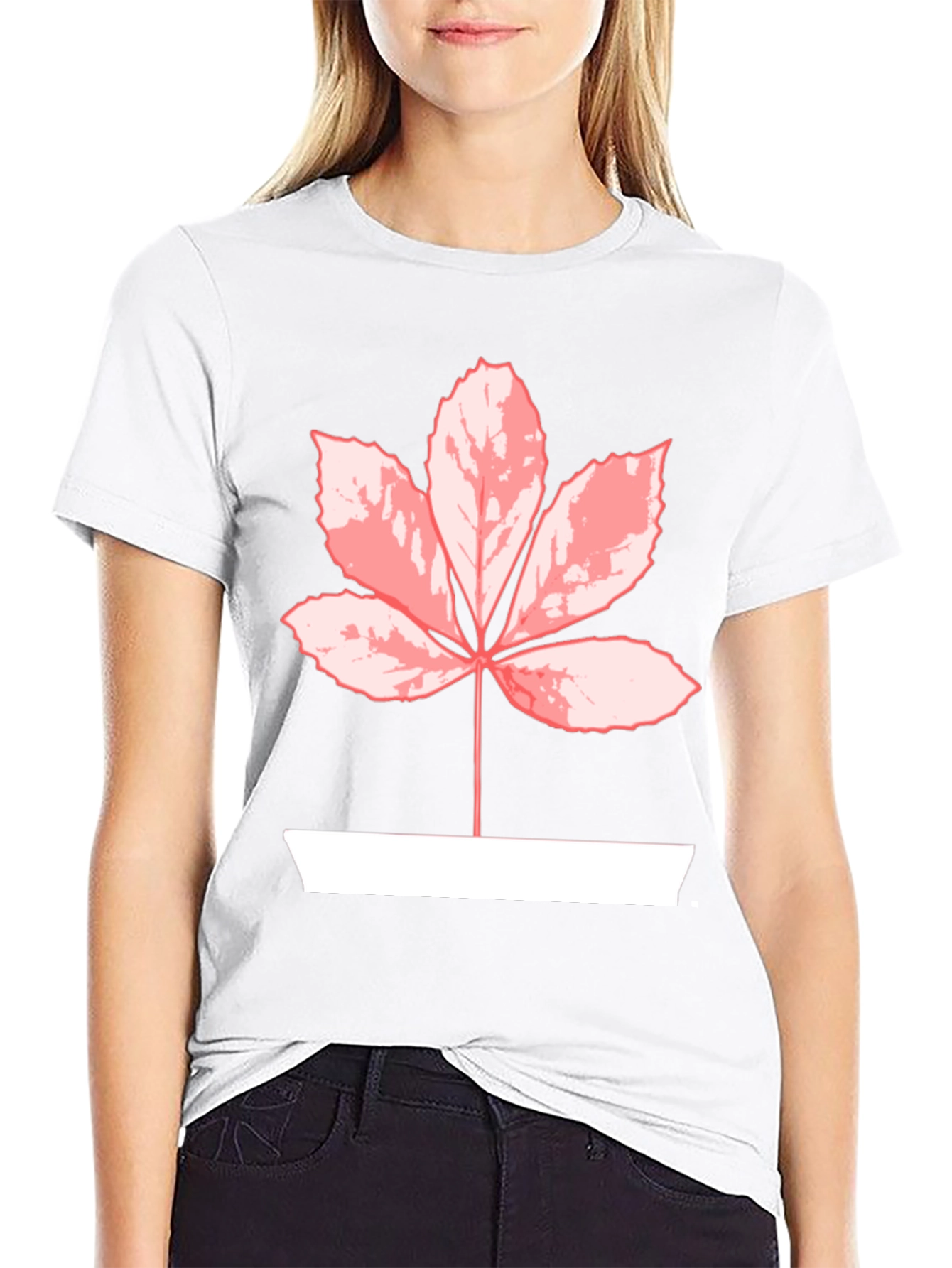 Leaf Graphic Tee - Black Casual Shirt