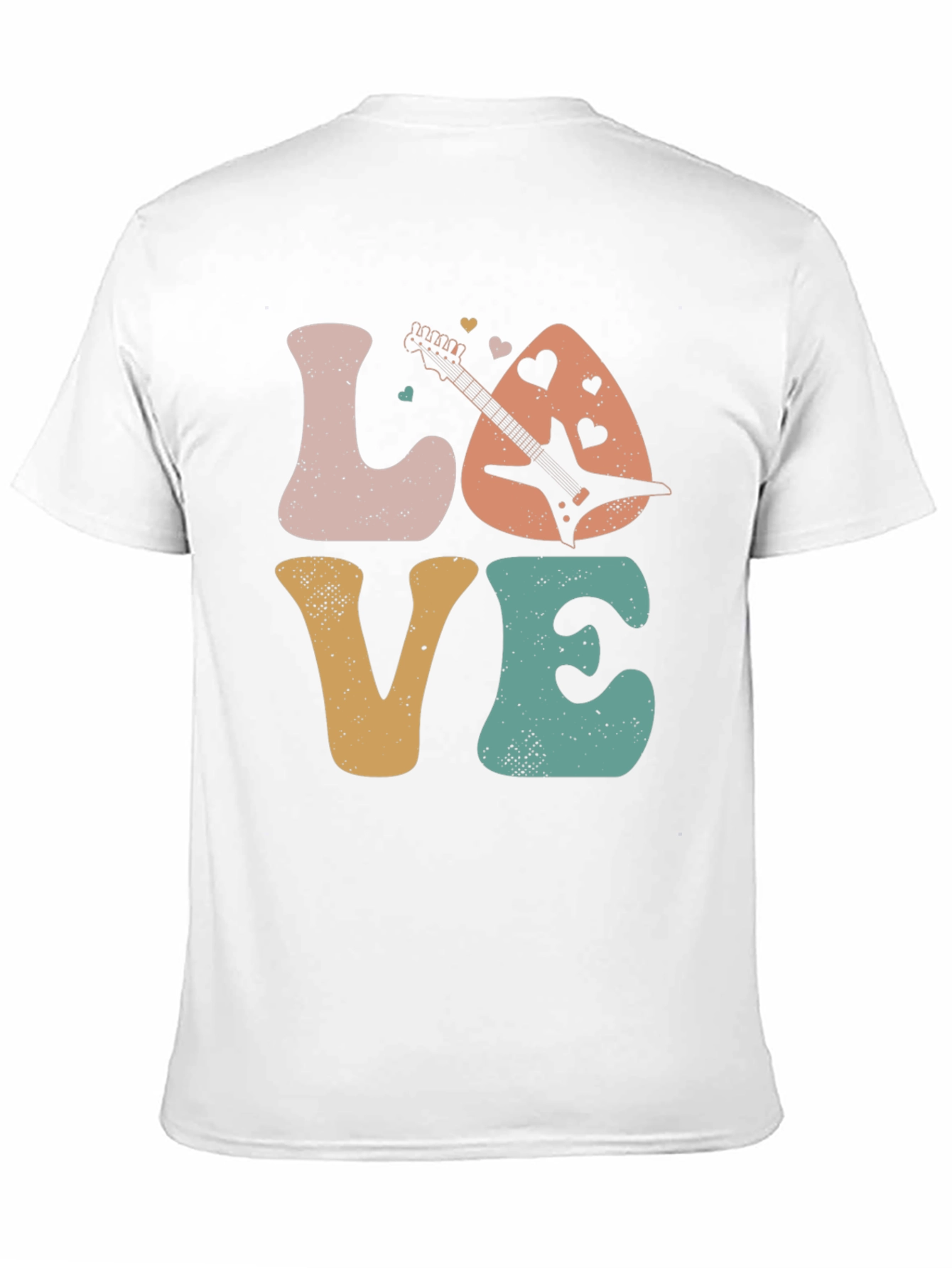 Love Guitar Graphic T-Shirt Retro Style