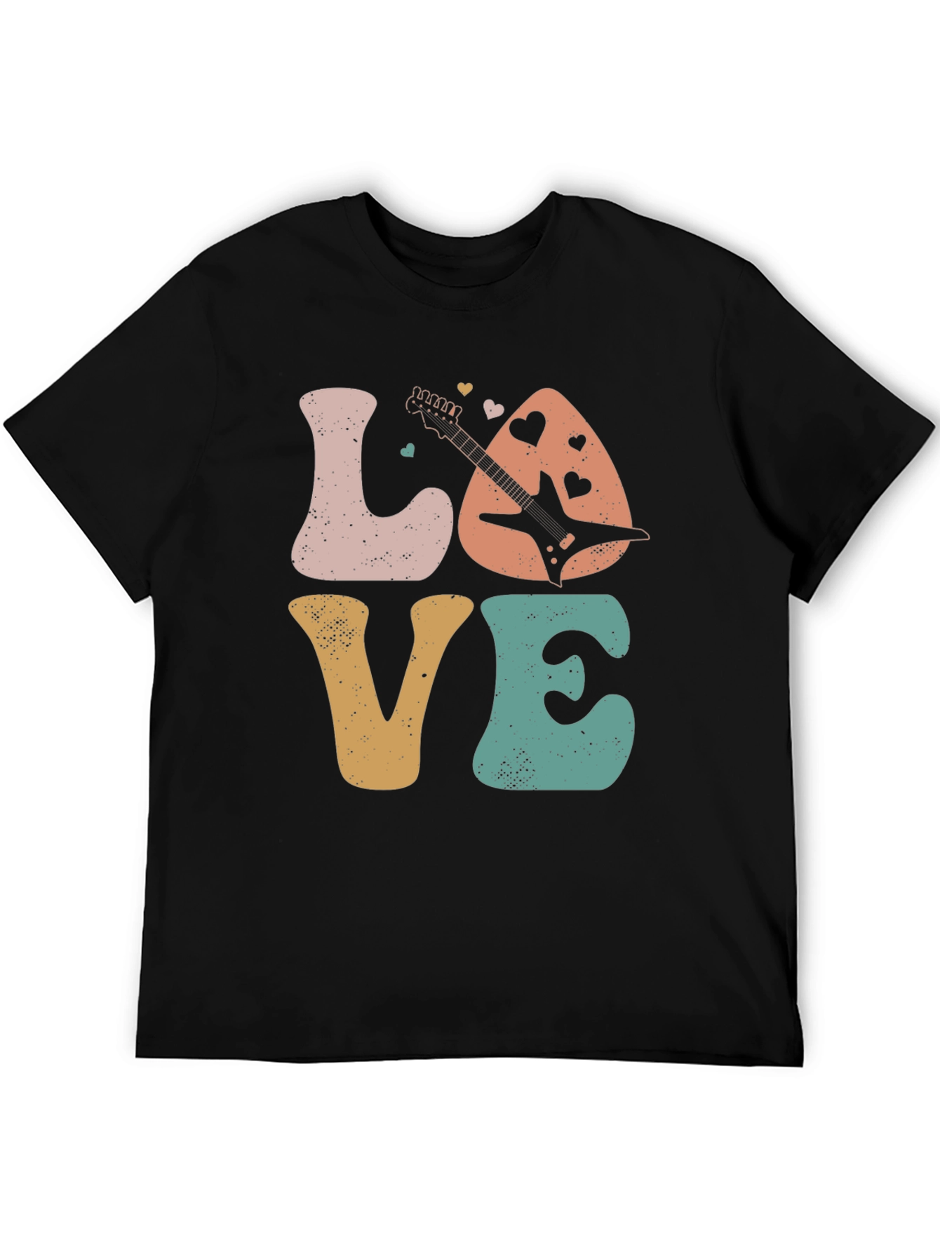 Love Guitar Graphic T-Shirt Retro Style