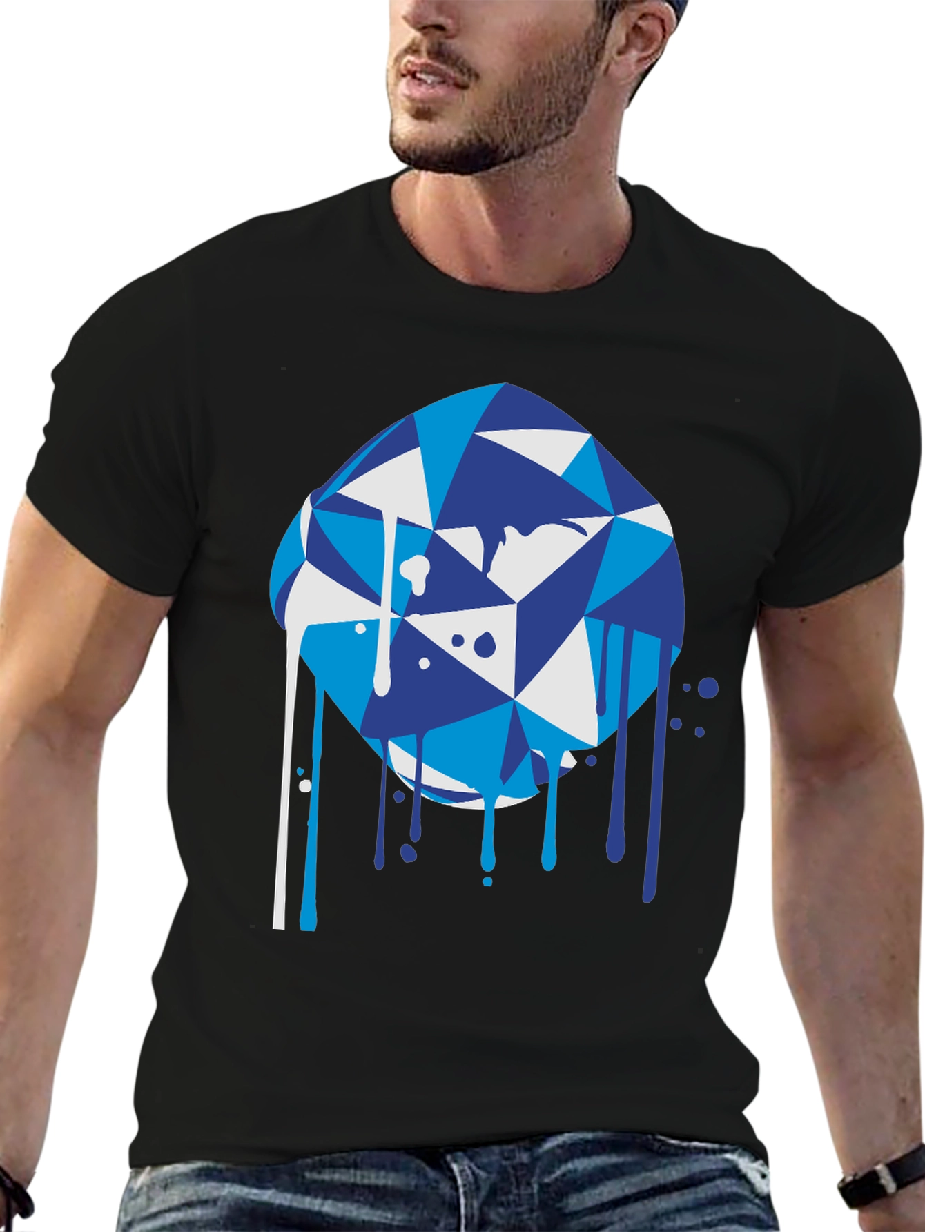Abstract Geometric Diamond Graphic Tee