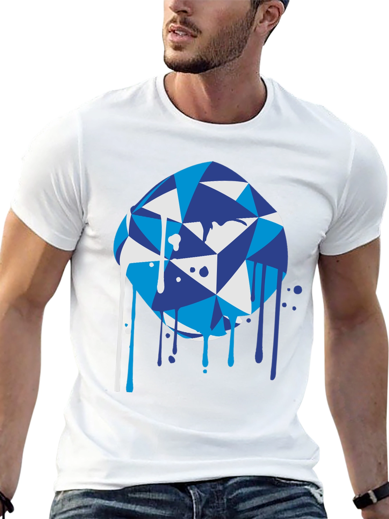 Abstract Geometric Diamond Graphic Tee