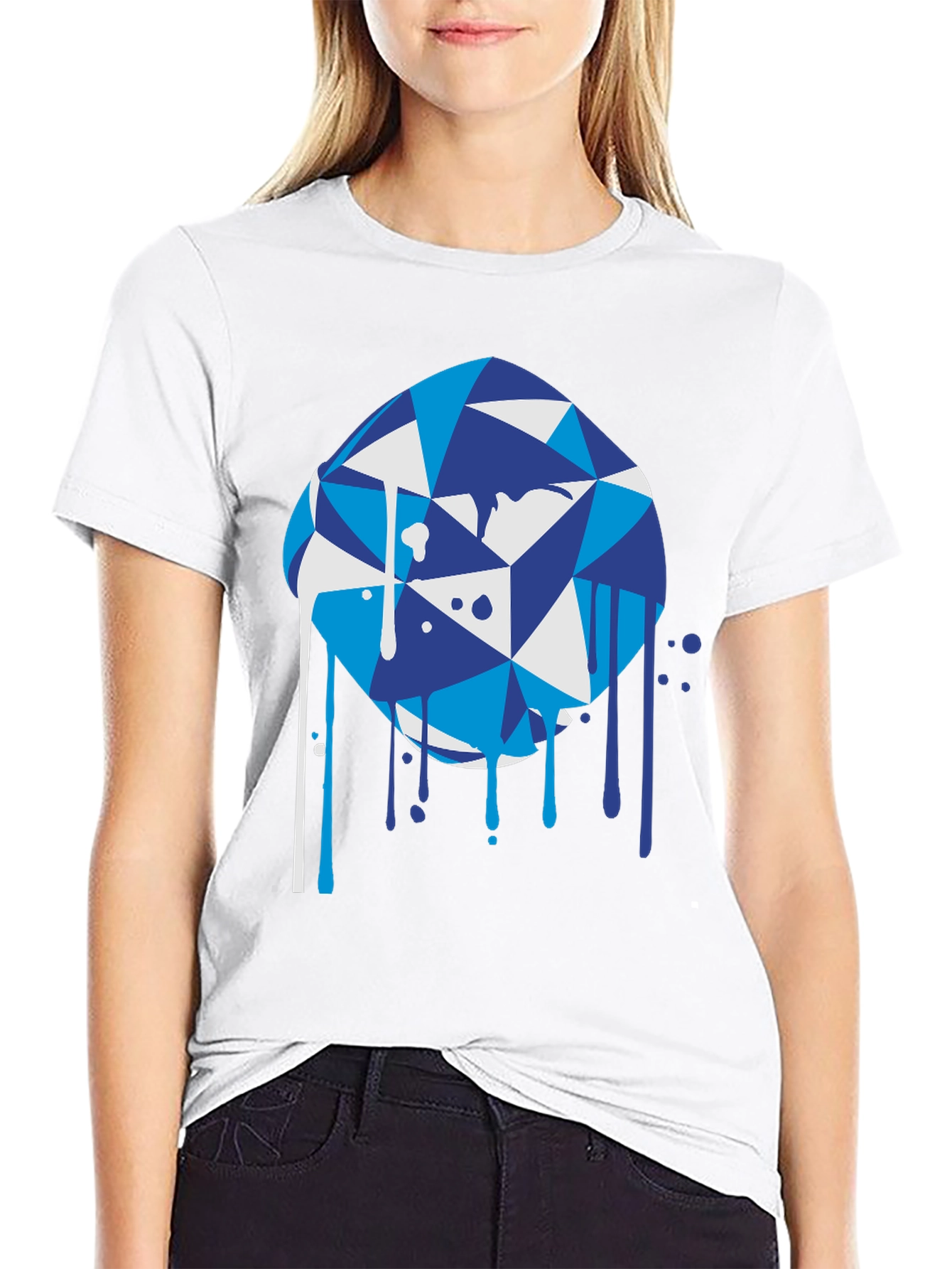 Abstract Geometric Diamond Graphic Tee