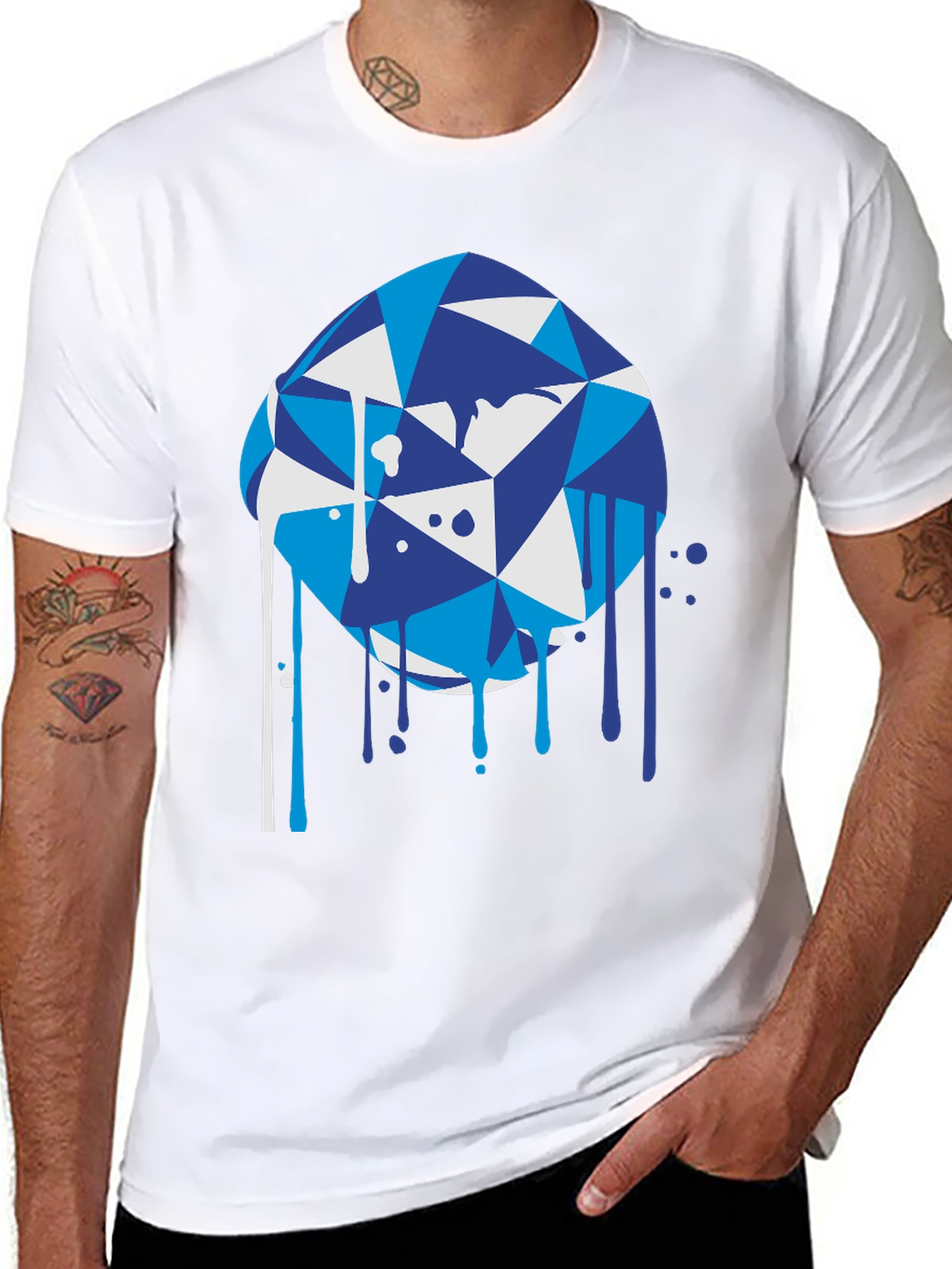 Abstract Geometric Diamond Graphic Tee