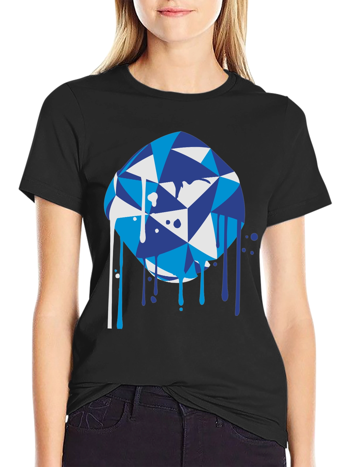 Abstract Geometric Diamond Graphic Tee