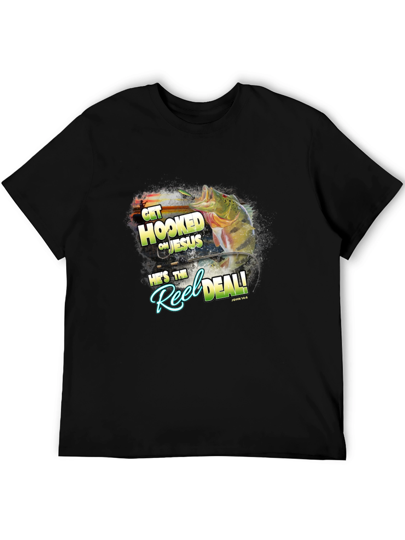 Get Hooked on Jesus Graphic T-Shirt