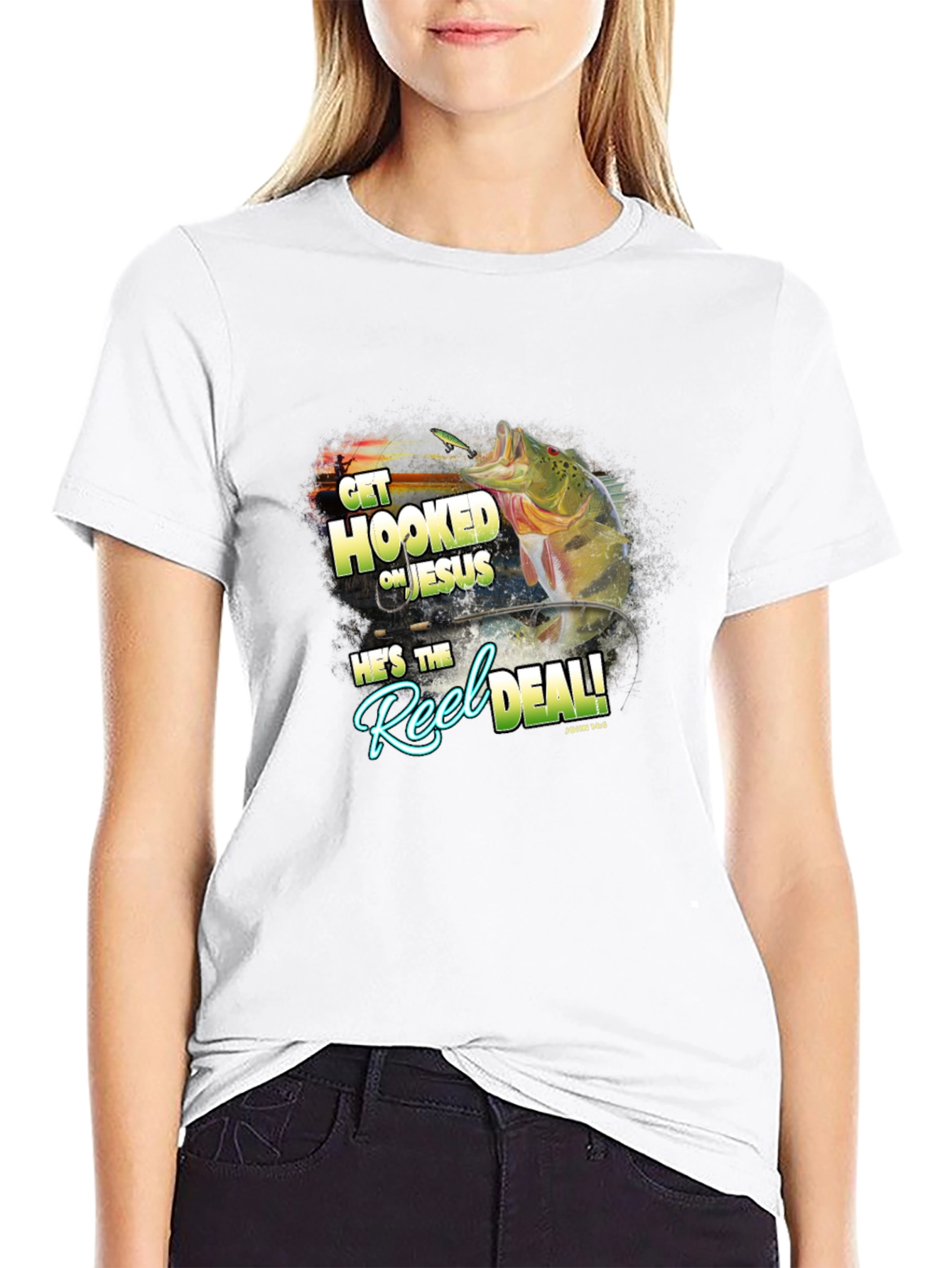 Get Hooked on Jesus Graphic T-Shirt