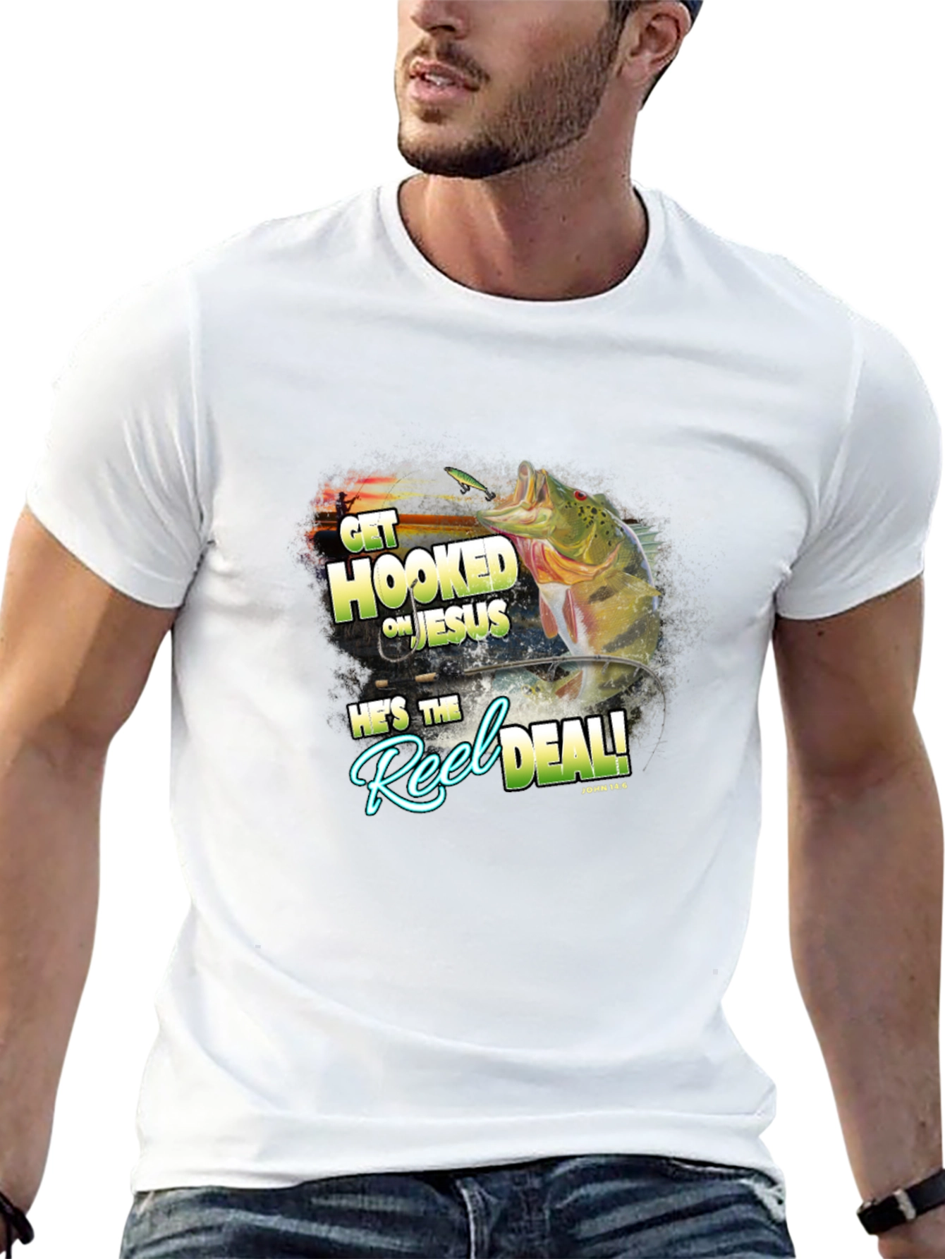 Get Hooked on Jesus Graphic T-Shirt