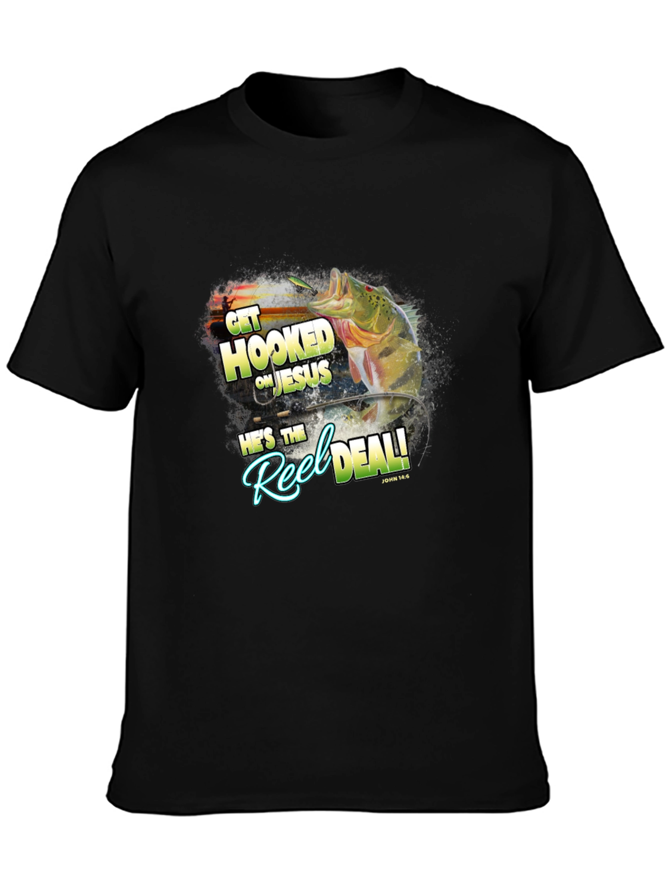 Get Hooked on Jesus Graphic T-Shirt