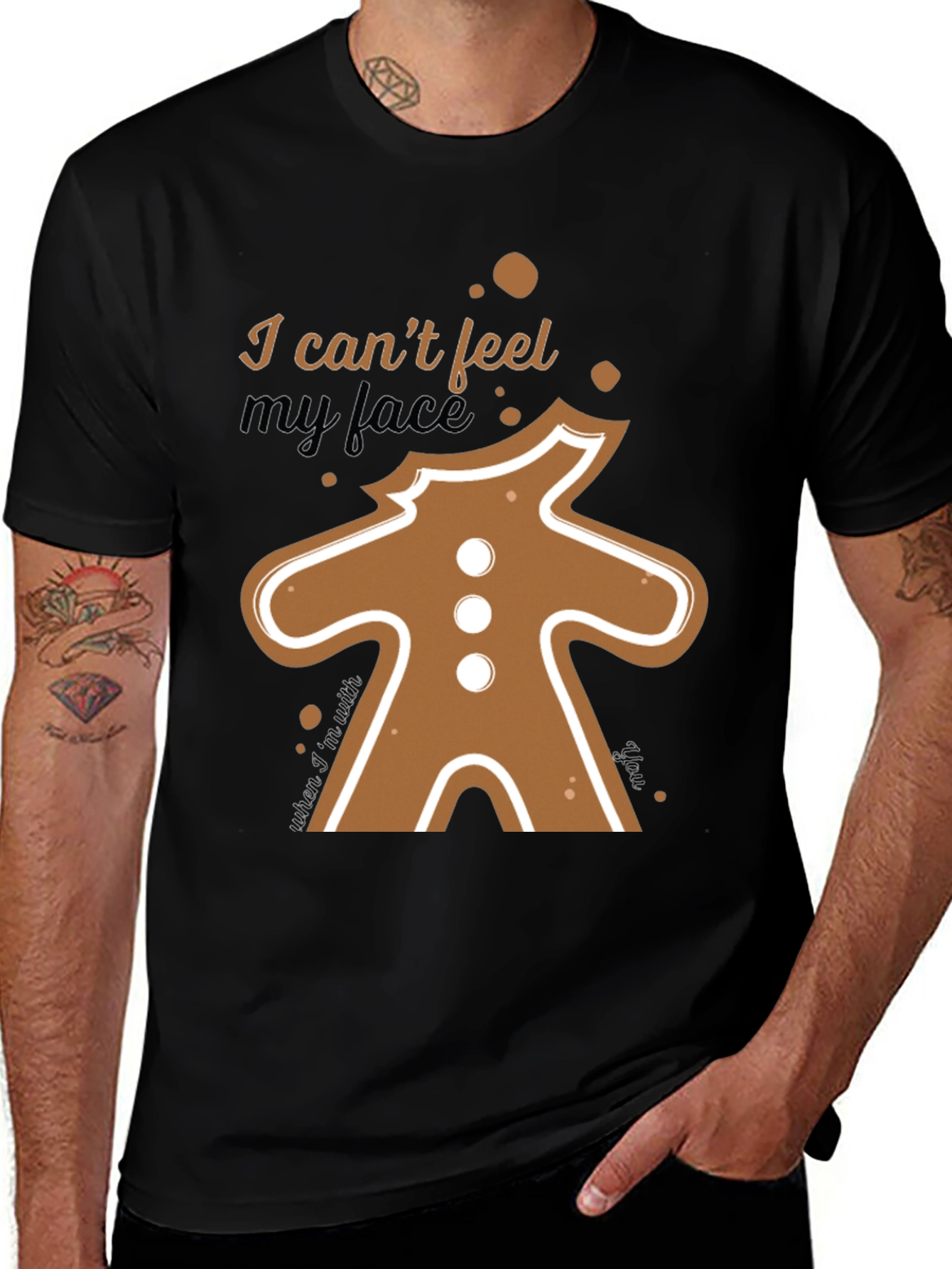 I Cant Feel My Face Gingerbread T-Shirt
