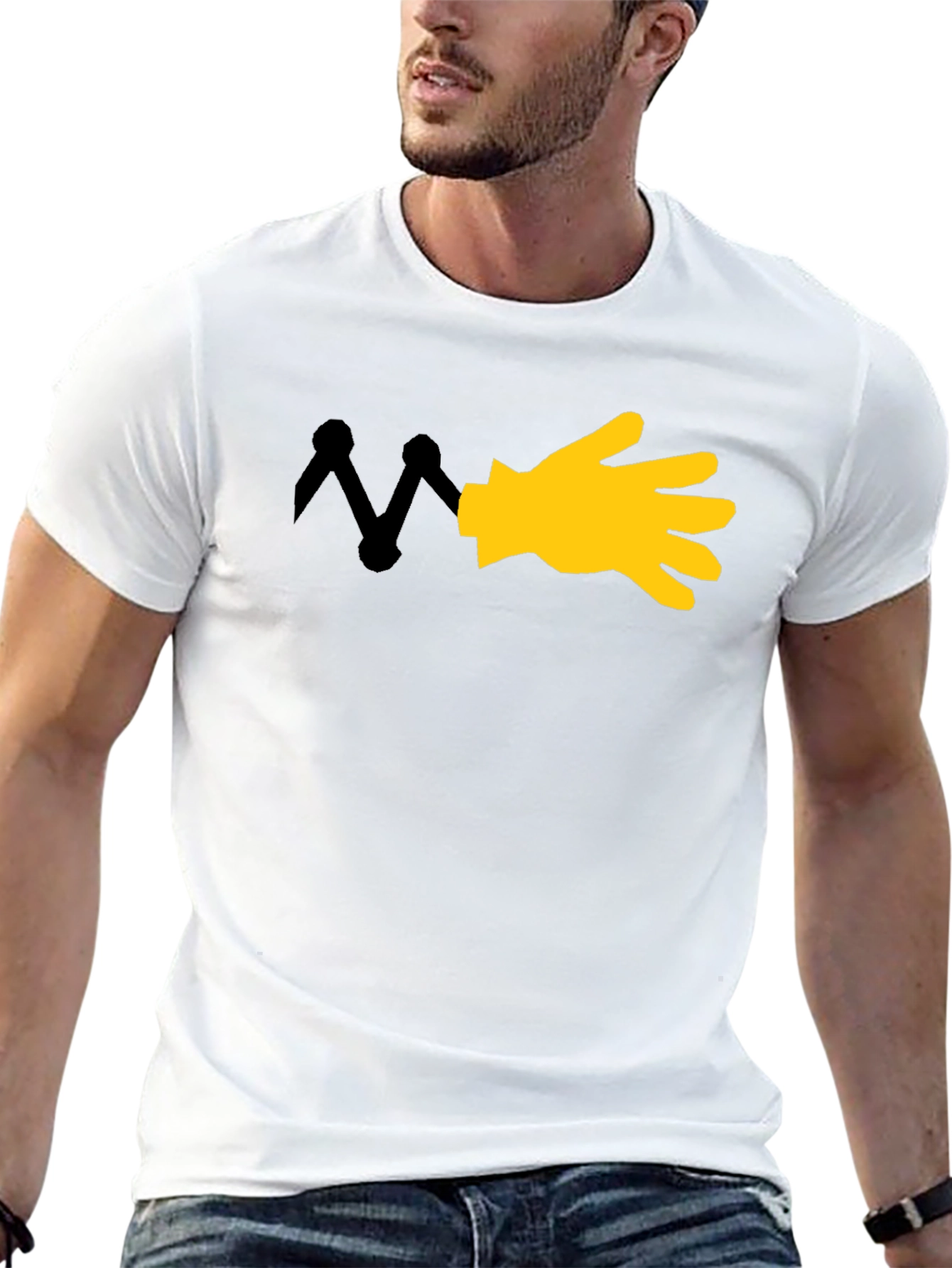 Cartoon Hand Graphic T-Shirt