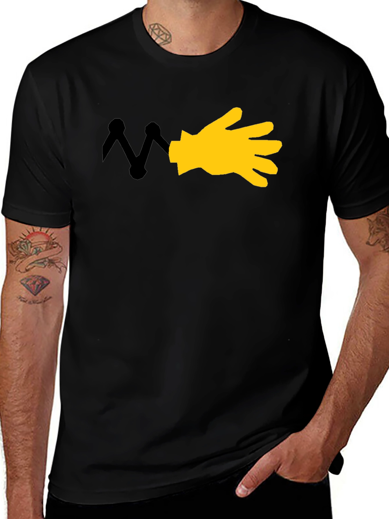 Cartoon Hand Graphic T-Shirt