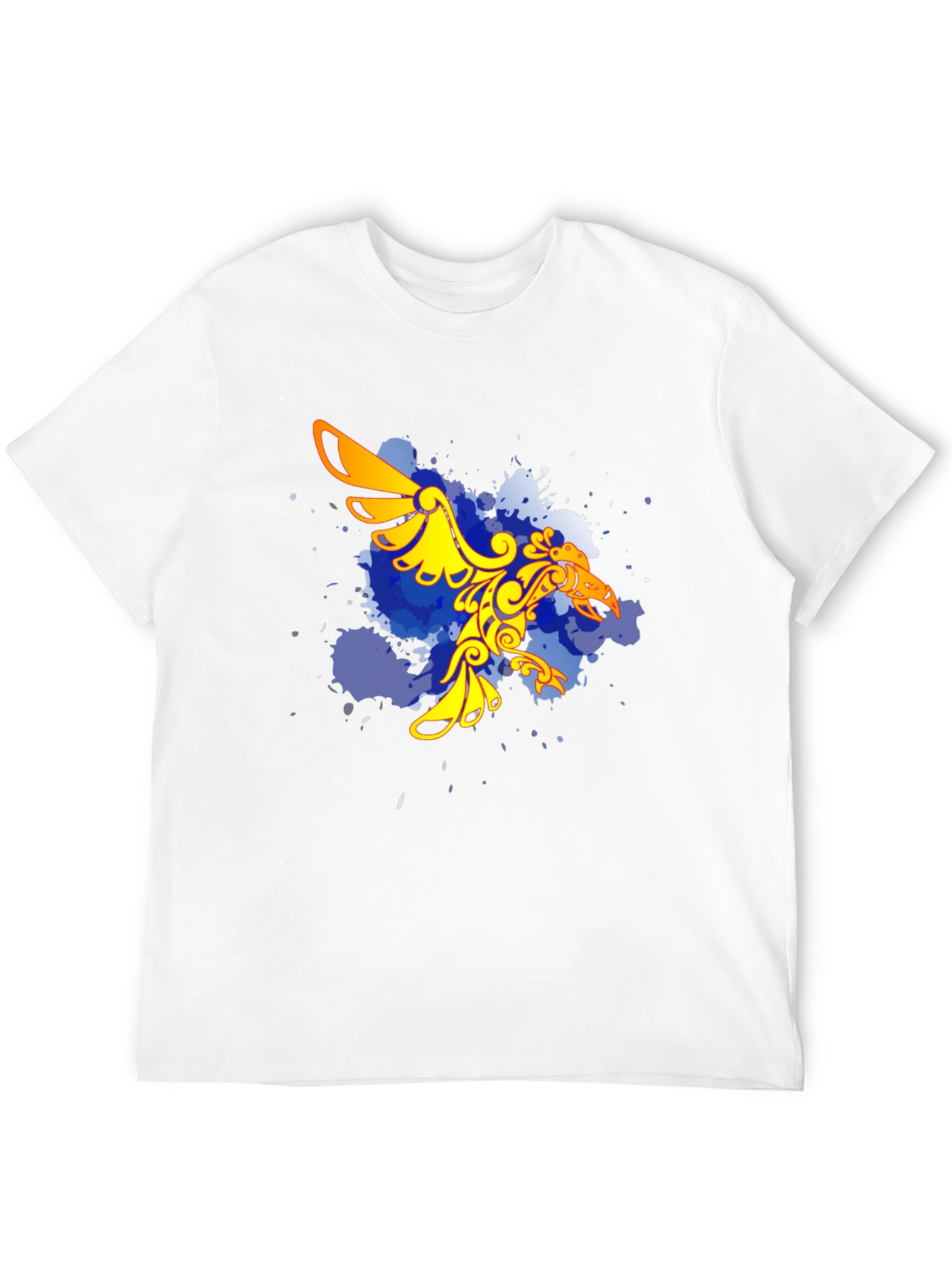 Black T-Shirt with Gold Eagle Graphic