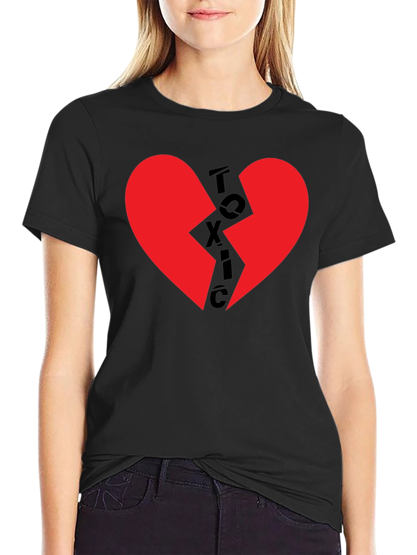 Toxic Heart Graphic T-Shirt - Broken Heart Tee