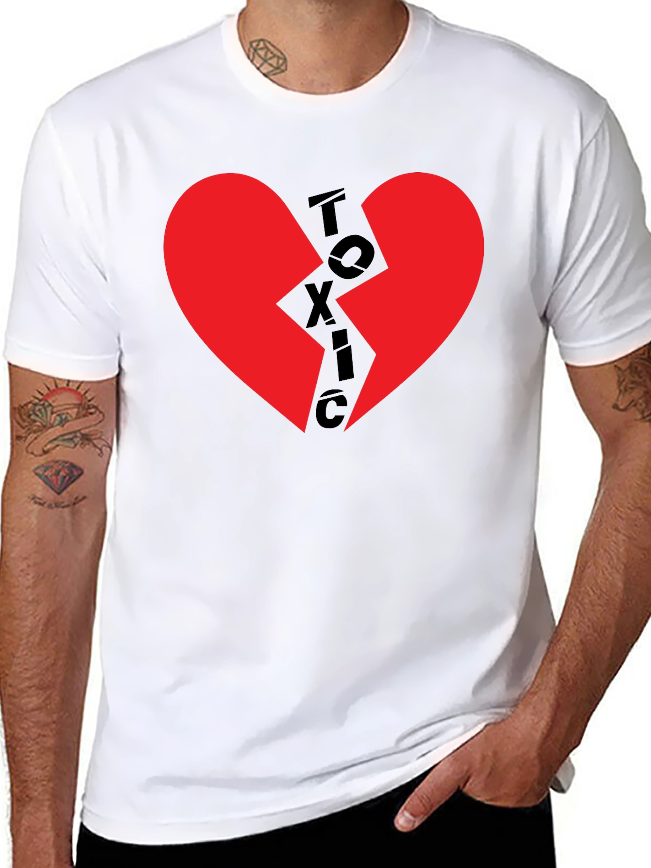Toxic Heart Graphic T-Shirt - Broken Heart Tee