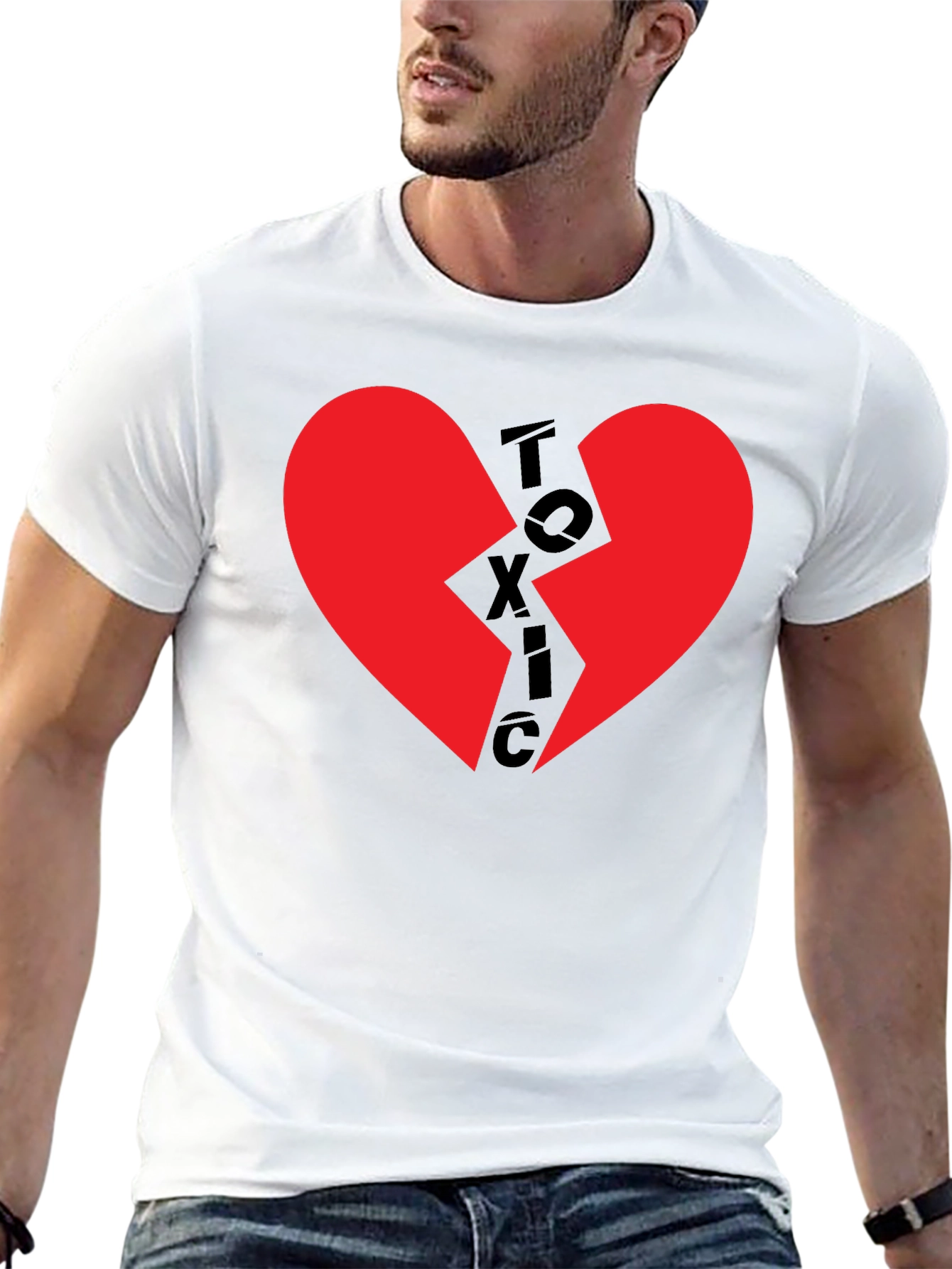Toxic Heart Graphic T-Shirt - Broken Heart Tee
