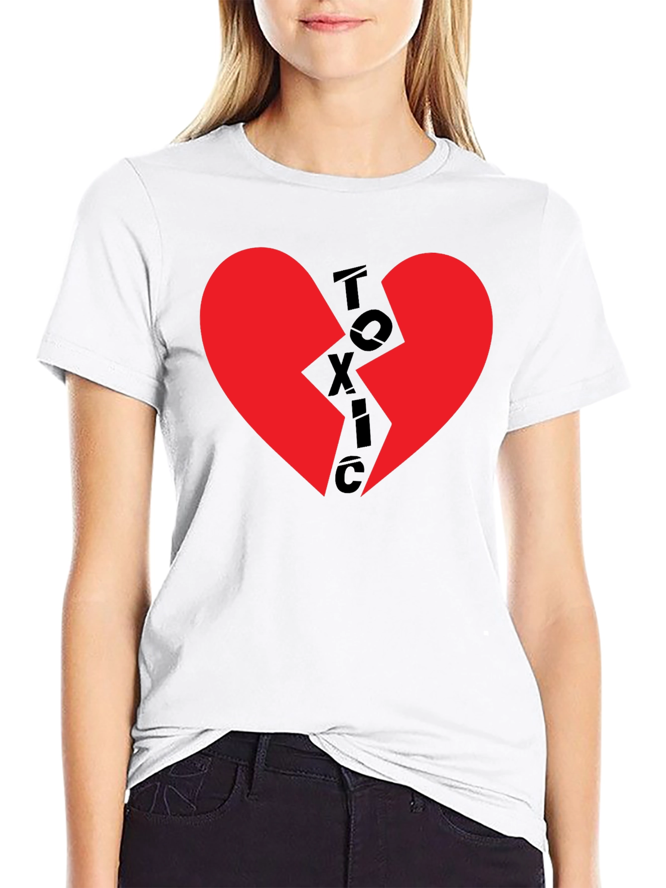 Toxic Heart Graphic T-Shirt - Broken Heart Tee