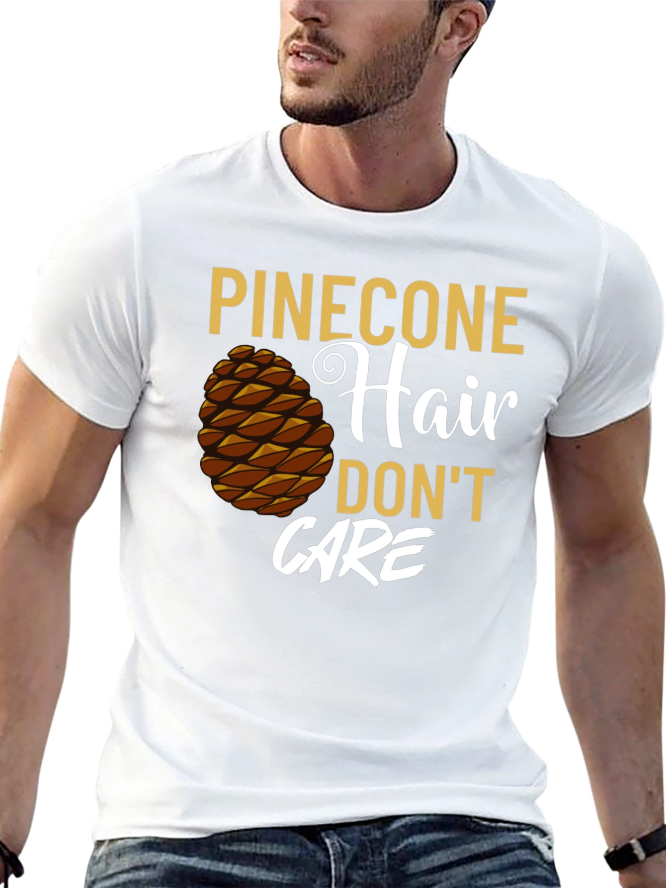 Pinecone Hair Dont Care Graphic T-Shirt