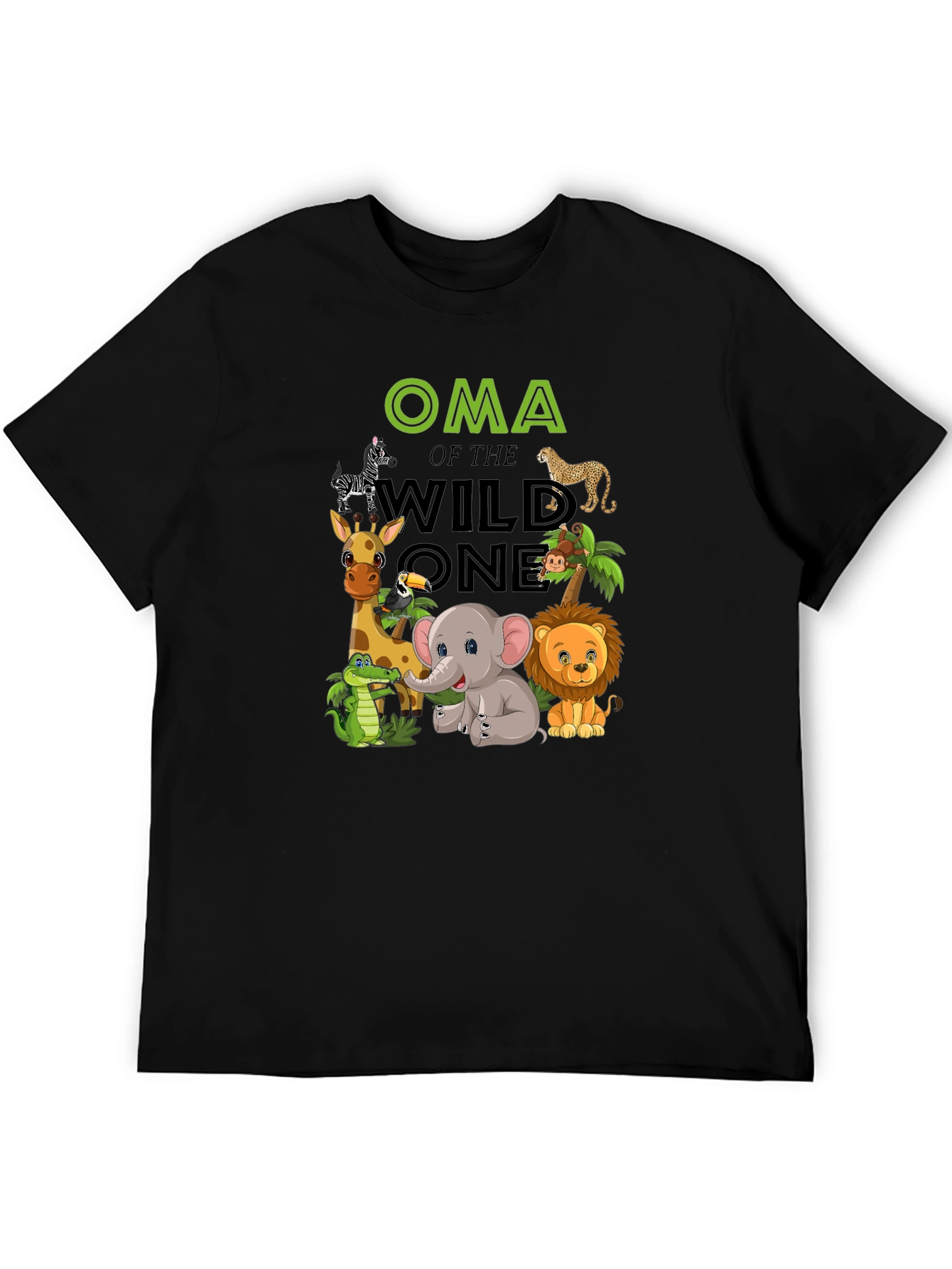 Oma of the Wild One Black T-Shirt