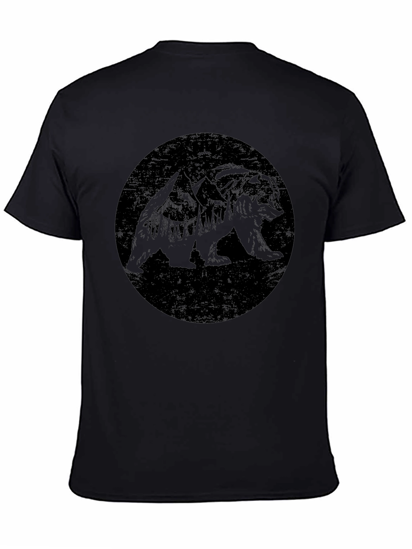 Black Bear Graphic Tee - Mens Crew Neck T-Shirt