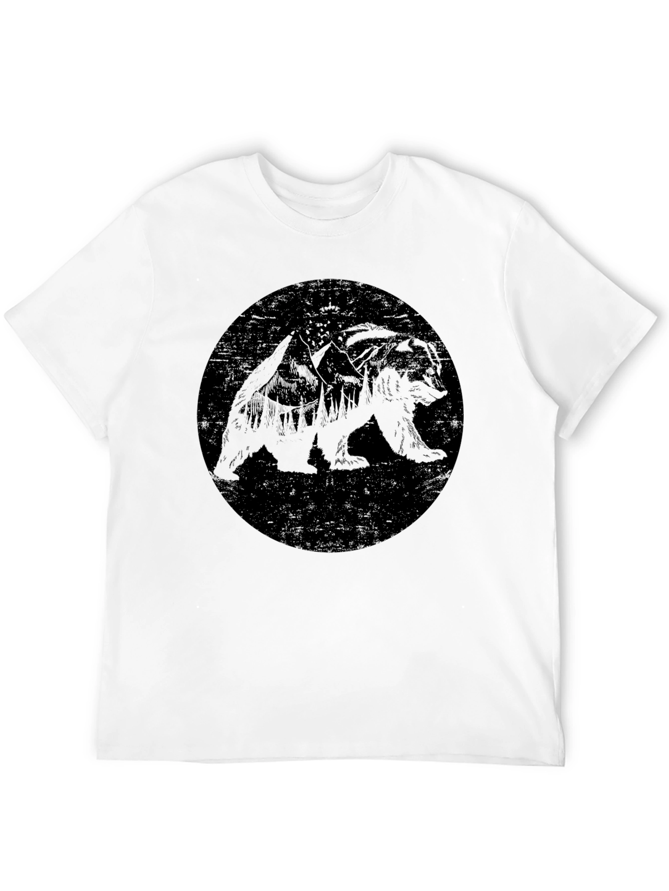 Black Bear Graphic Tee - Mens Crew Neck T-Shirt