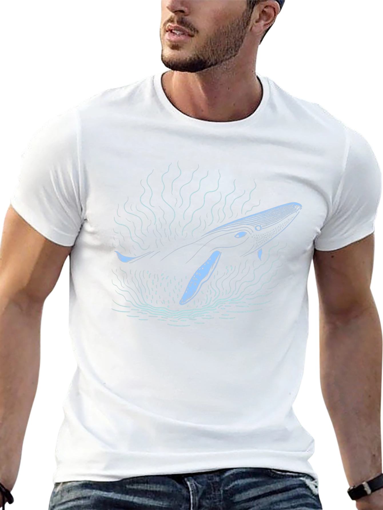 Whale Graphic Black Tee