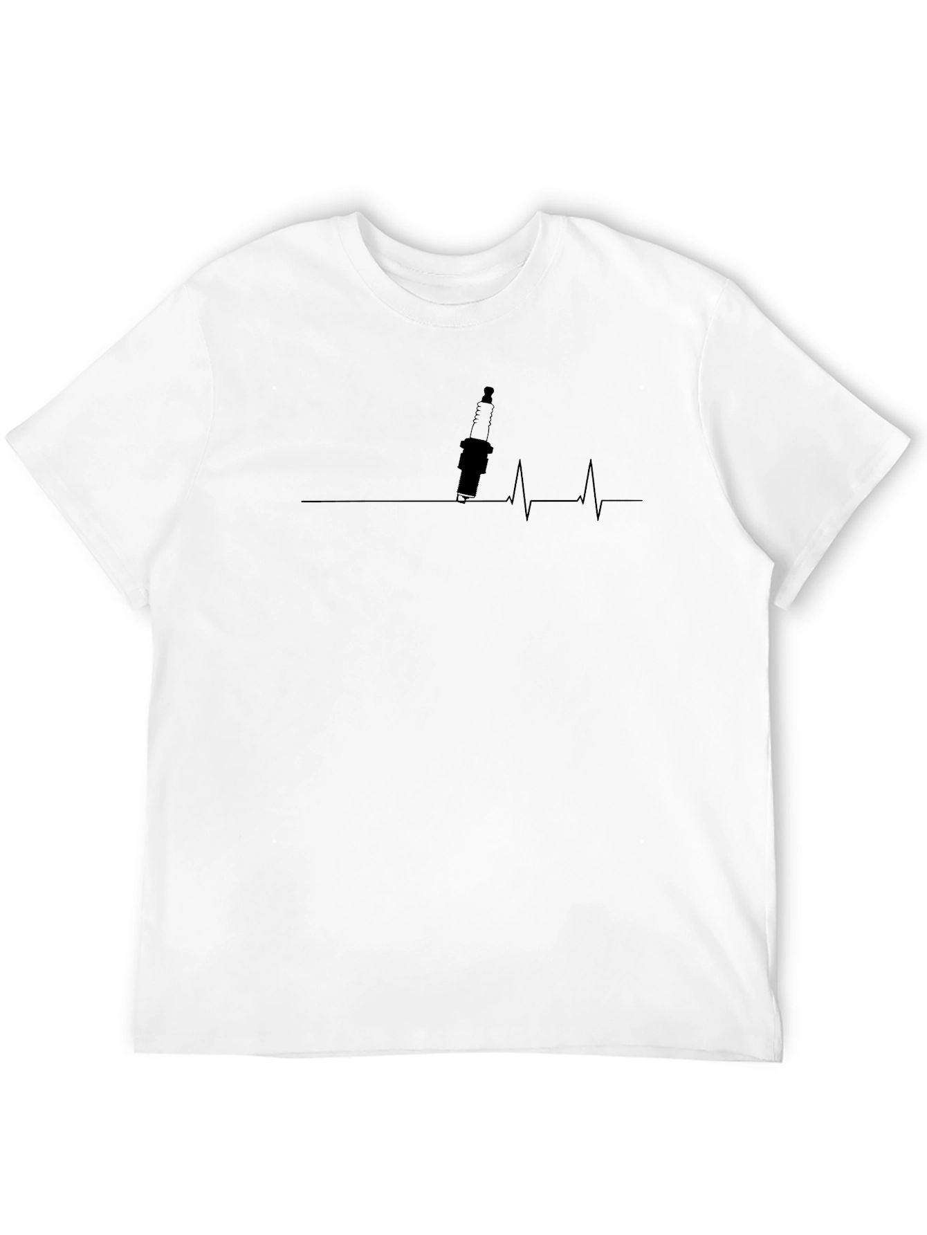 Spark Plug Heartbeat T-Shirt - Mechanic Tee
