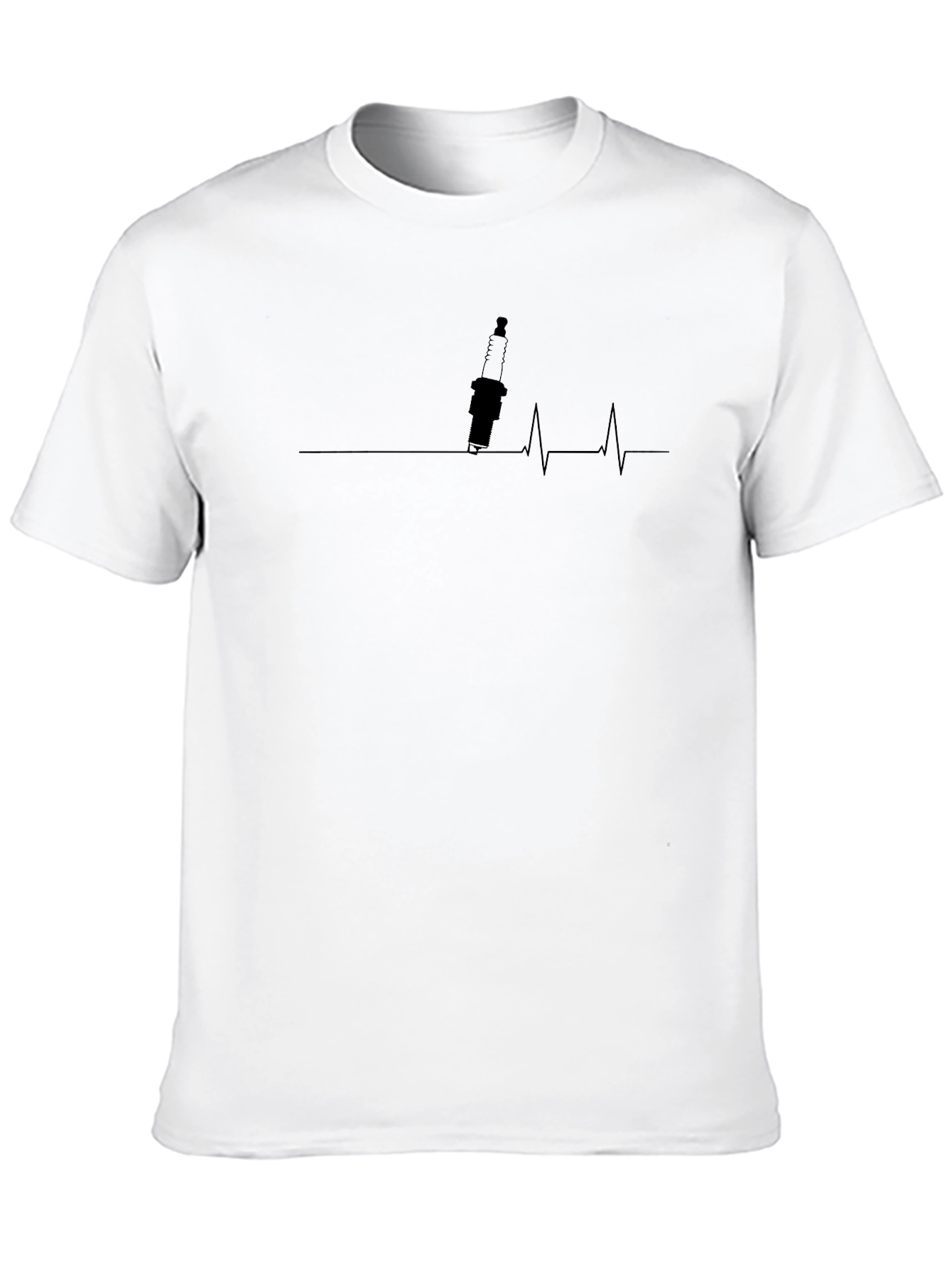 Spark Plug Heartbeat T-Shirt - Mechanic Tee