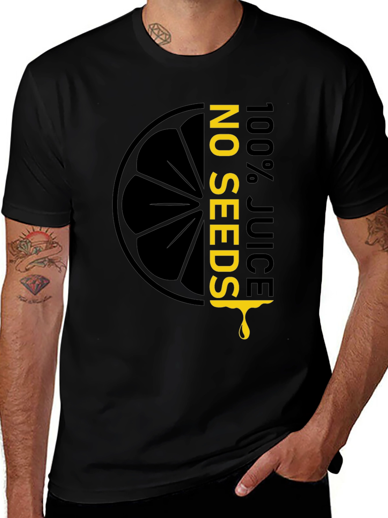 No Seeds 100% Juice Black T-Shirt