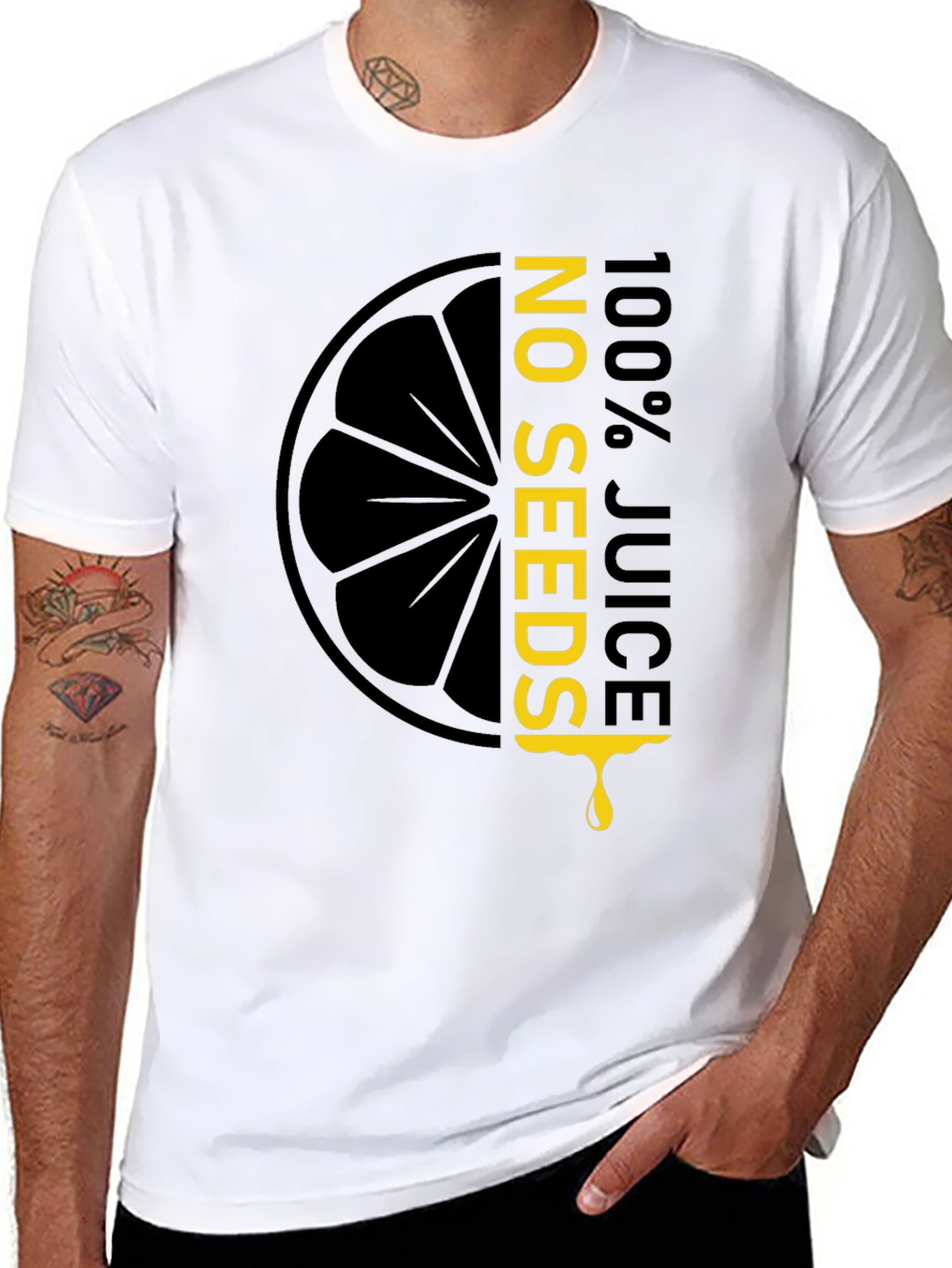 No Seeds 100% Juice Black T-Shirt