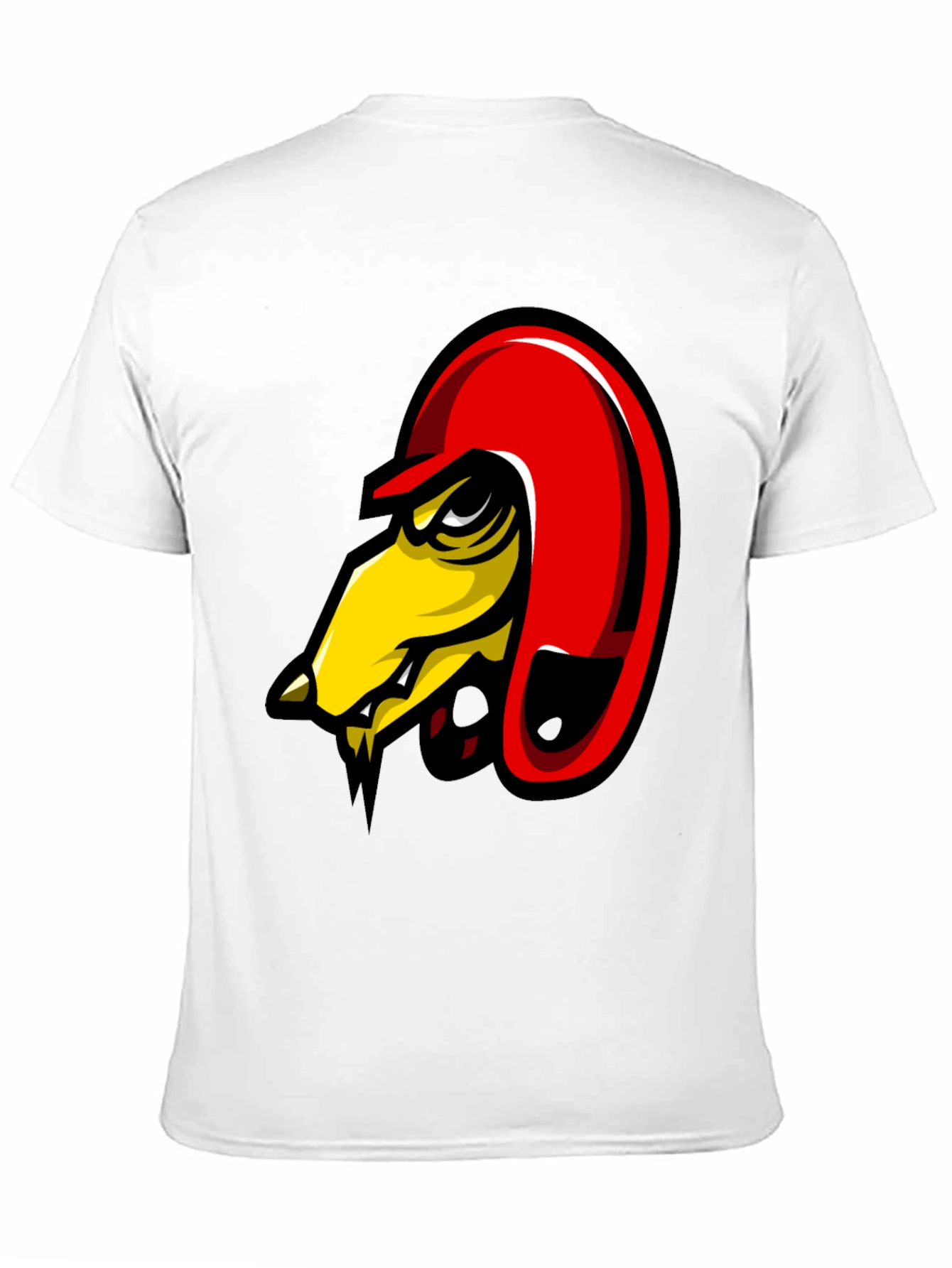 Mens Black Graphic Tee - Angry Bird Design