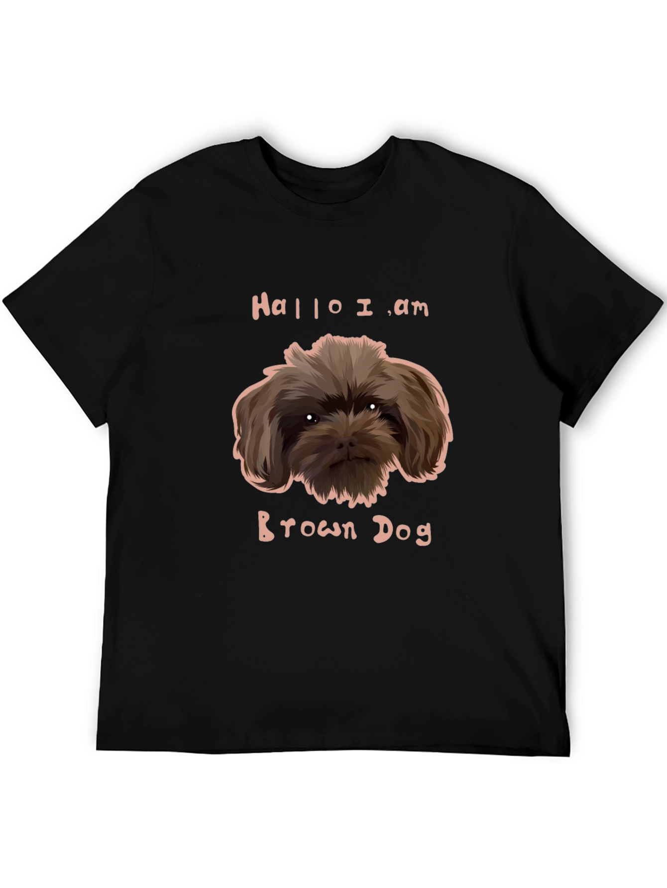 Funny Brown Dog Graphic Tee - Unisex Black T-Shirt