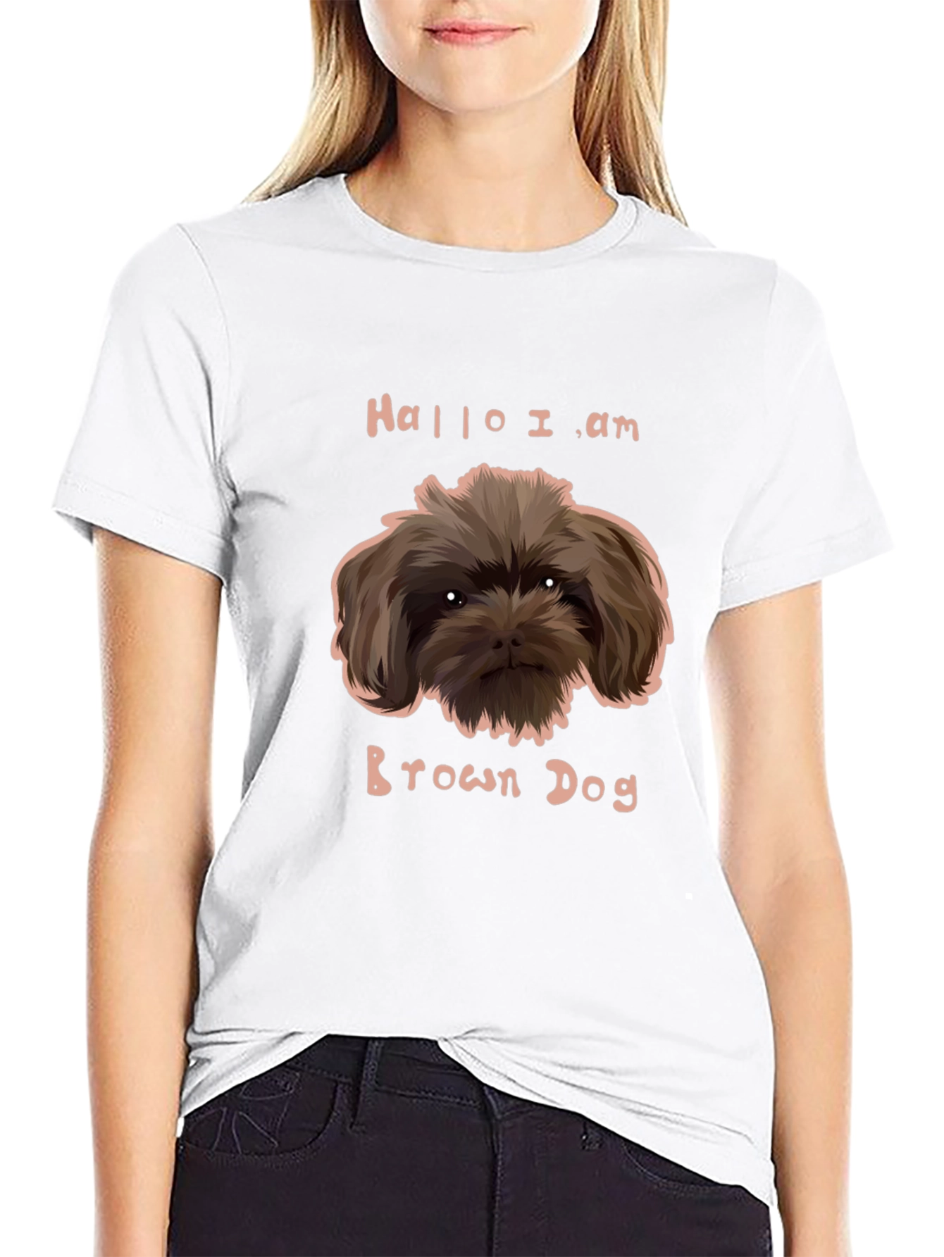 Funny Brown Dog Graphic Tee - Unisex Black T-Shirt