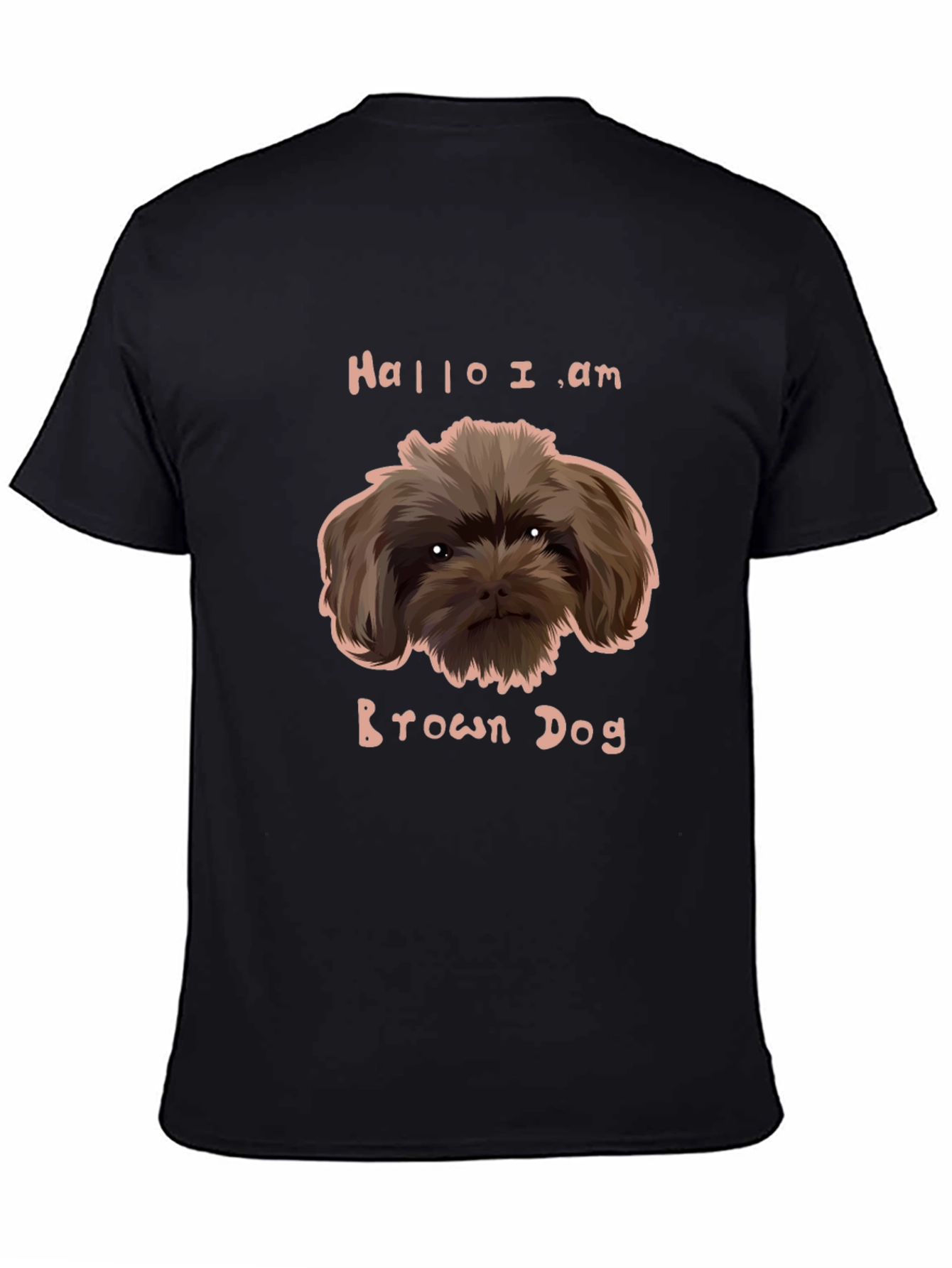 Funny Brown Dog Graphic Tee - Unisex Black T-Shirt