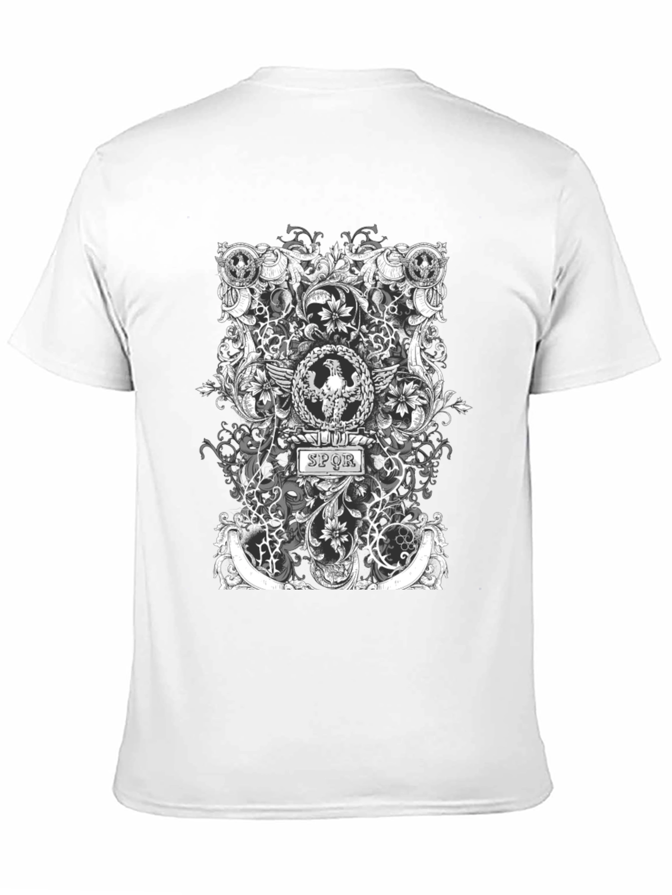 SPQR Roman Eagle T-Shirt - Black