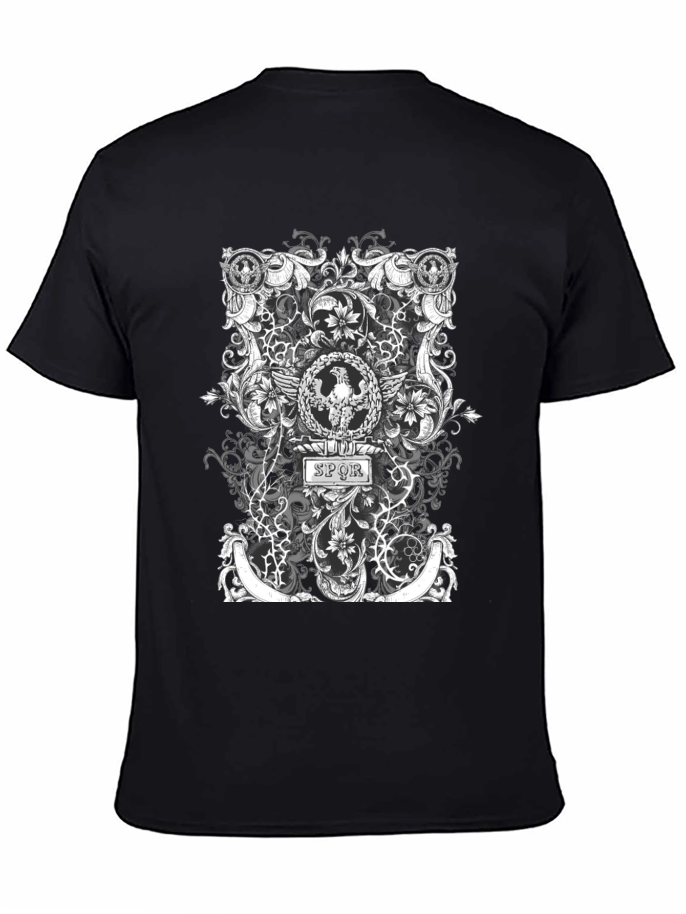 SPQR Roman Eagle T-Shirt - Black