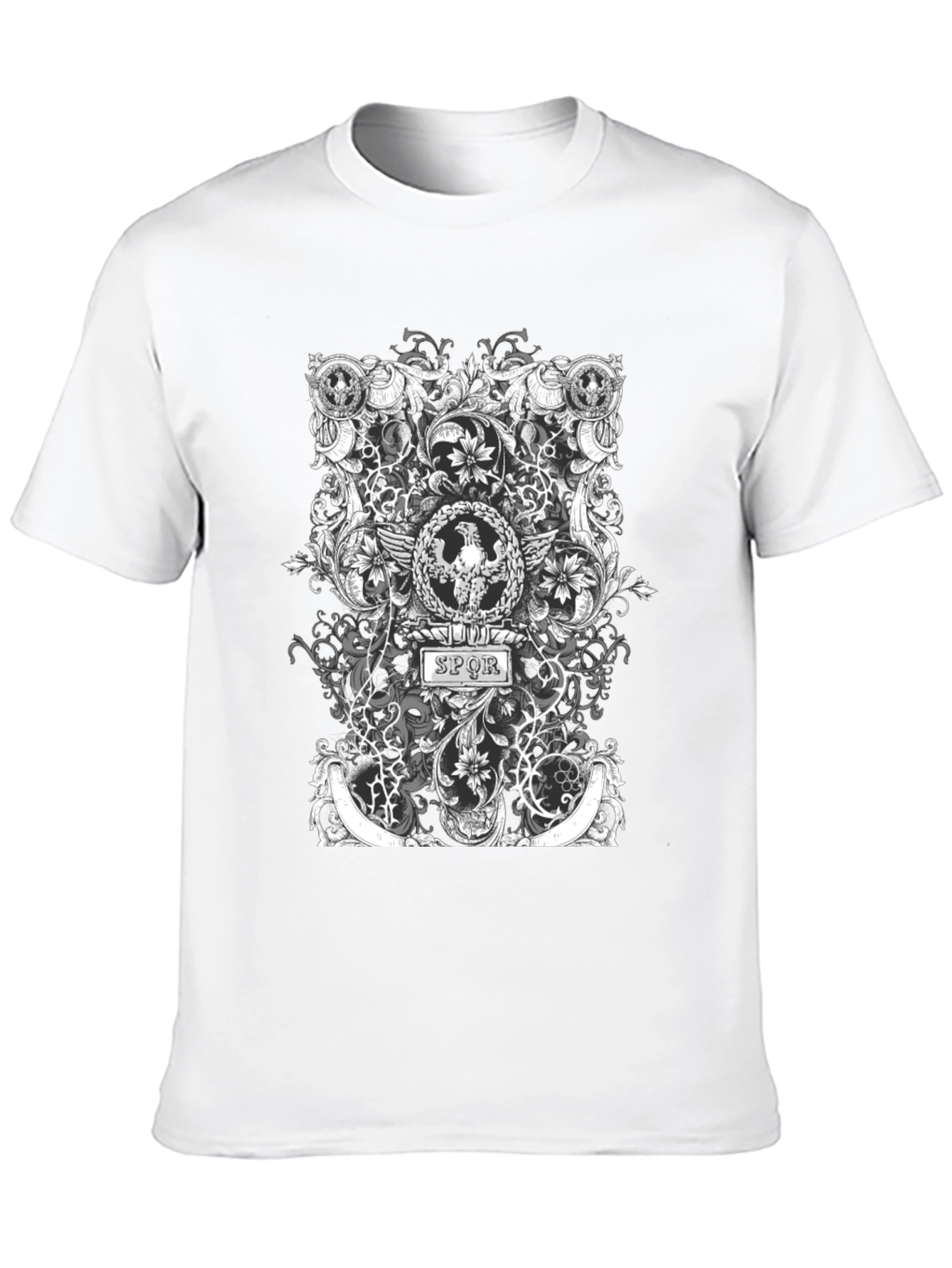 SPQR Roman Eagle T-Shirt - Black