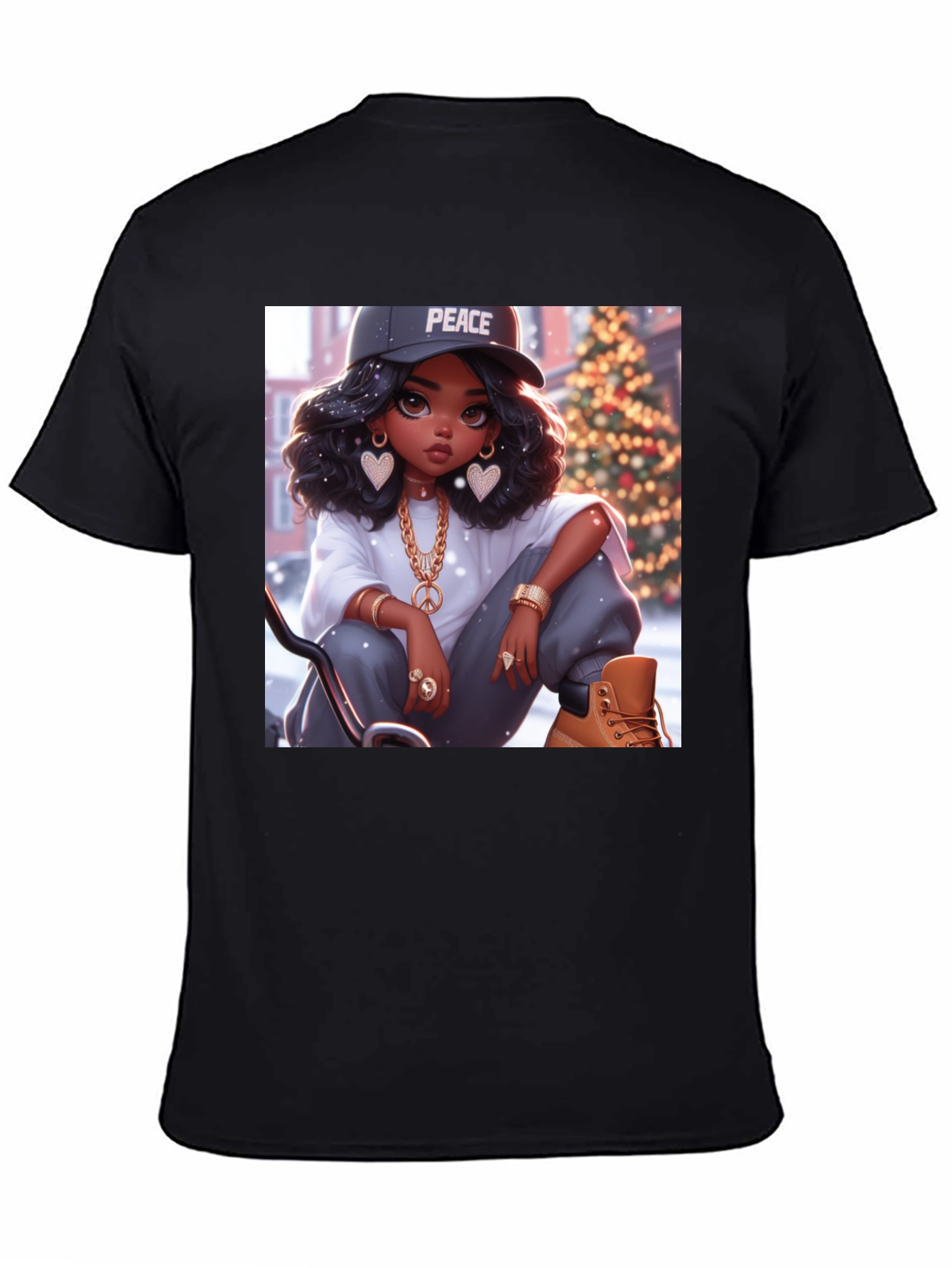 Peace Girl Black T-Shirt