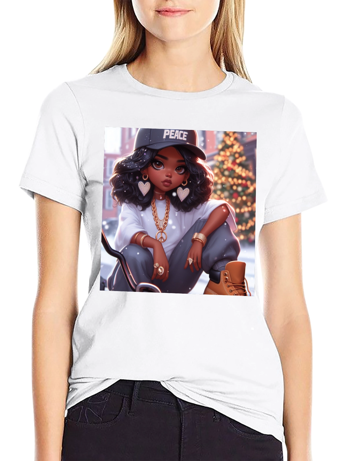 Peace Girl Black T-Shirt