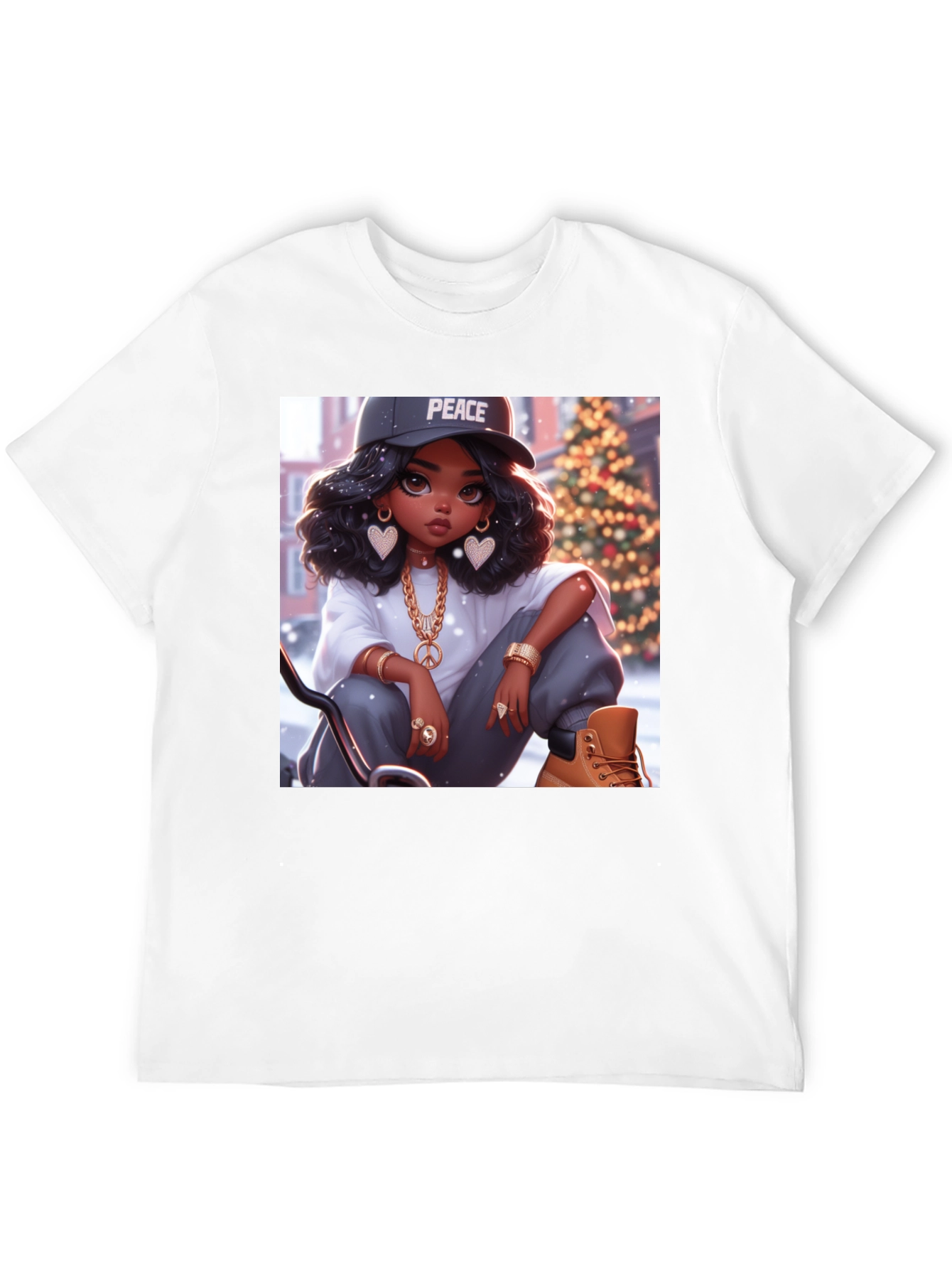 Peace Girl Black T-Shirt