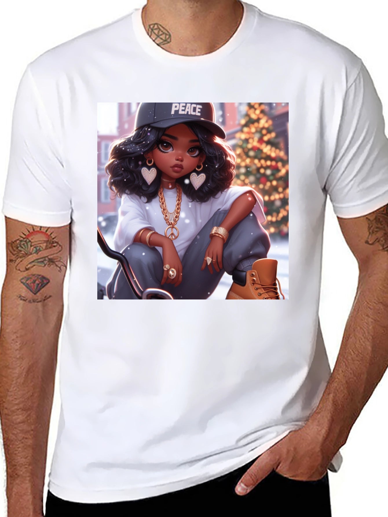 Peace Girl Black T-Shirt