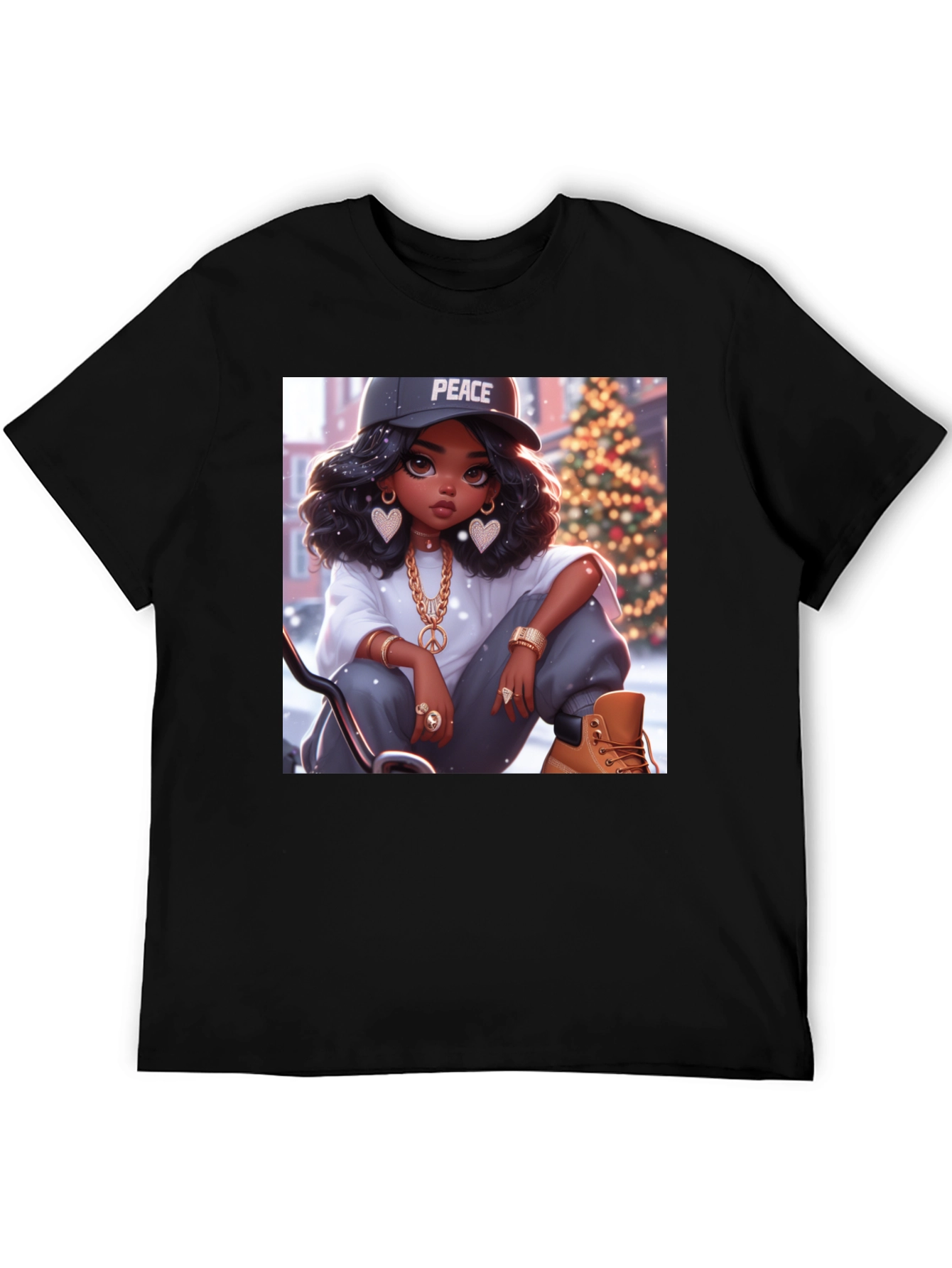 Peace Girl Black T-Shirt