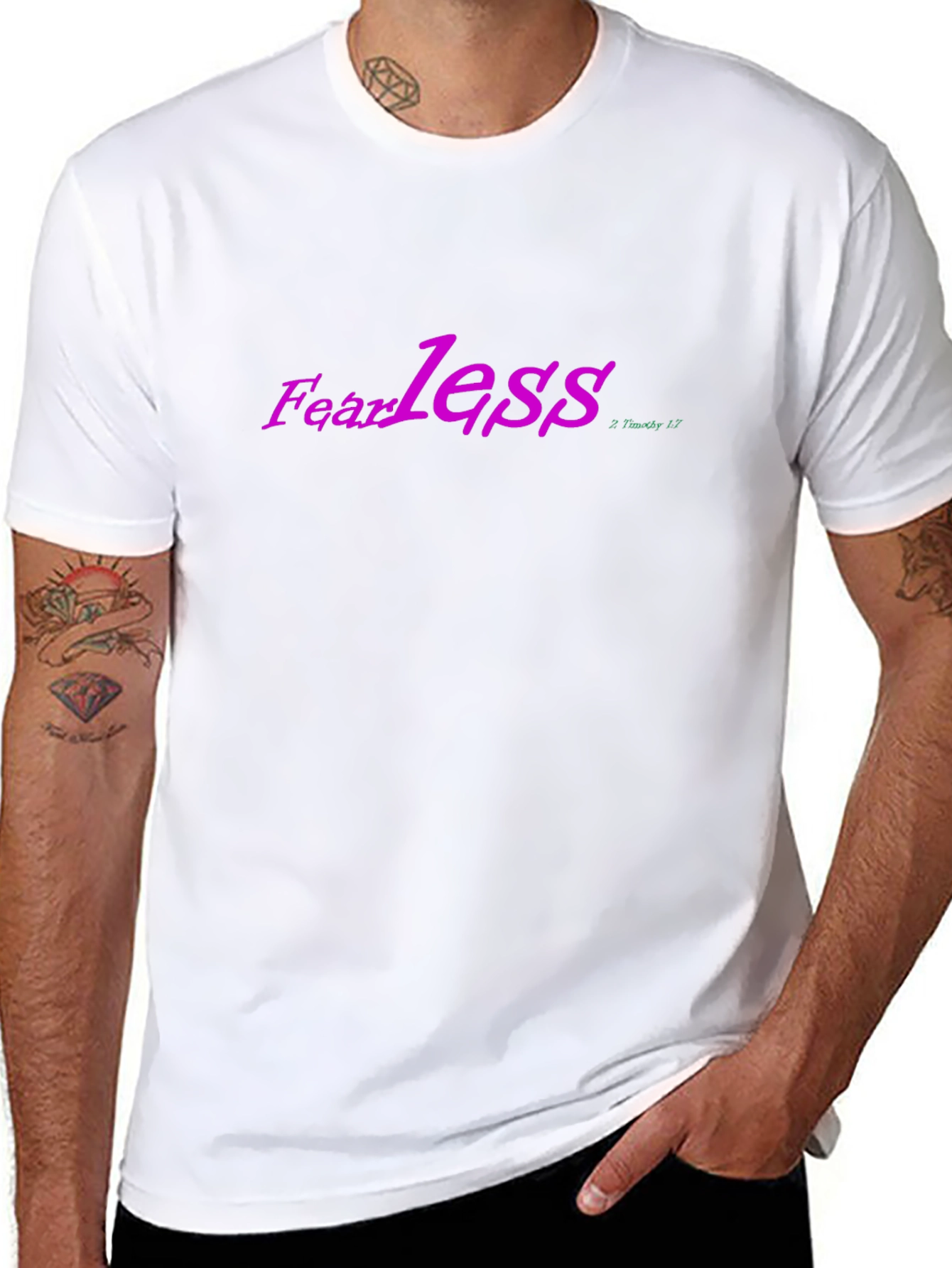 Fearless Graphic Tee - Motivational Black T-Shirt