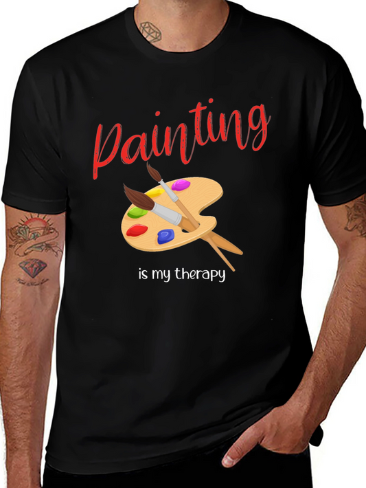 Painting Is My Therapy T-Shirt - Artist Palette Design