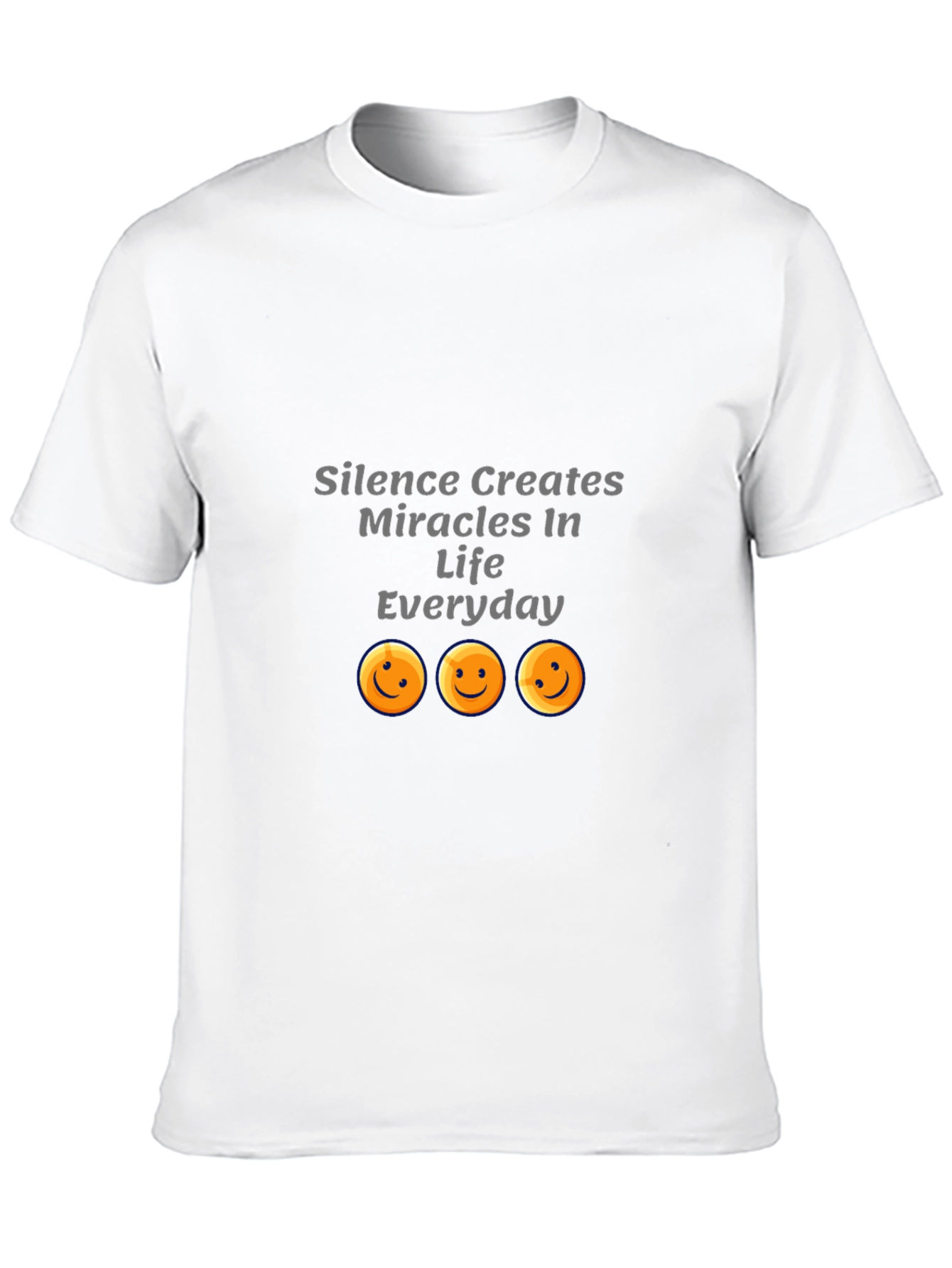 Silence Creates Miracles Black Graphic T-Shirt