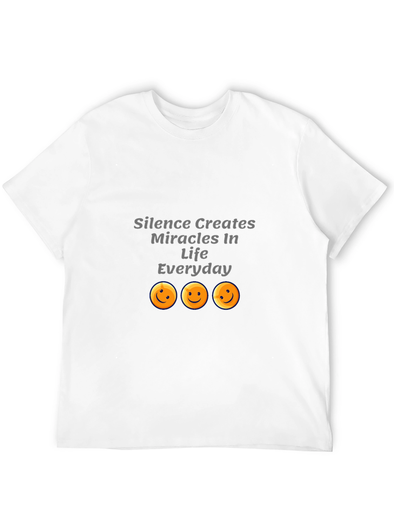 Silence Creates Miracles Black Graphic T-Shirt