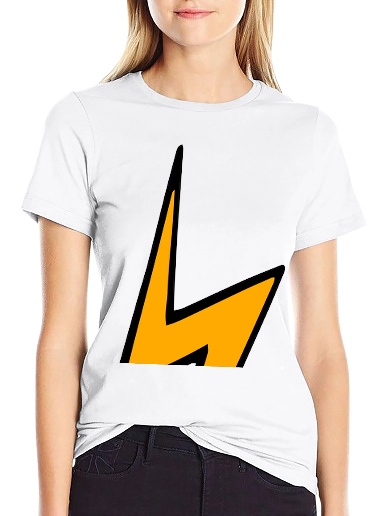 Lightning Bolt Graphic Tee - Black