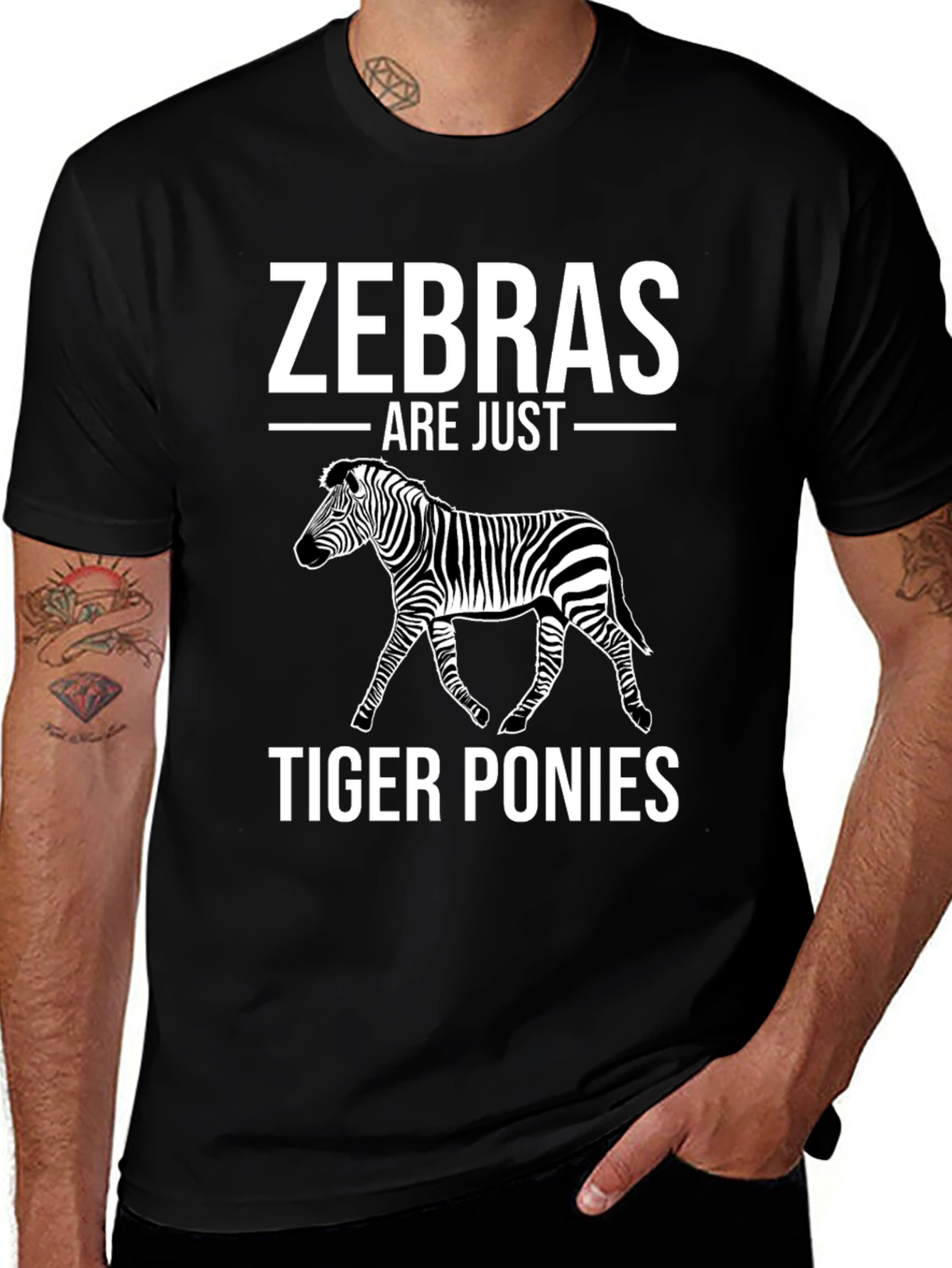 Zebras Are Just Tiger Ponies Graphic T-Shirt