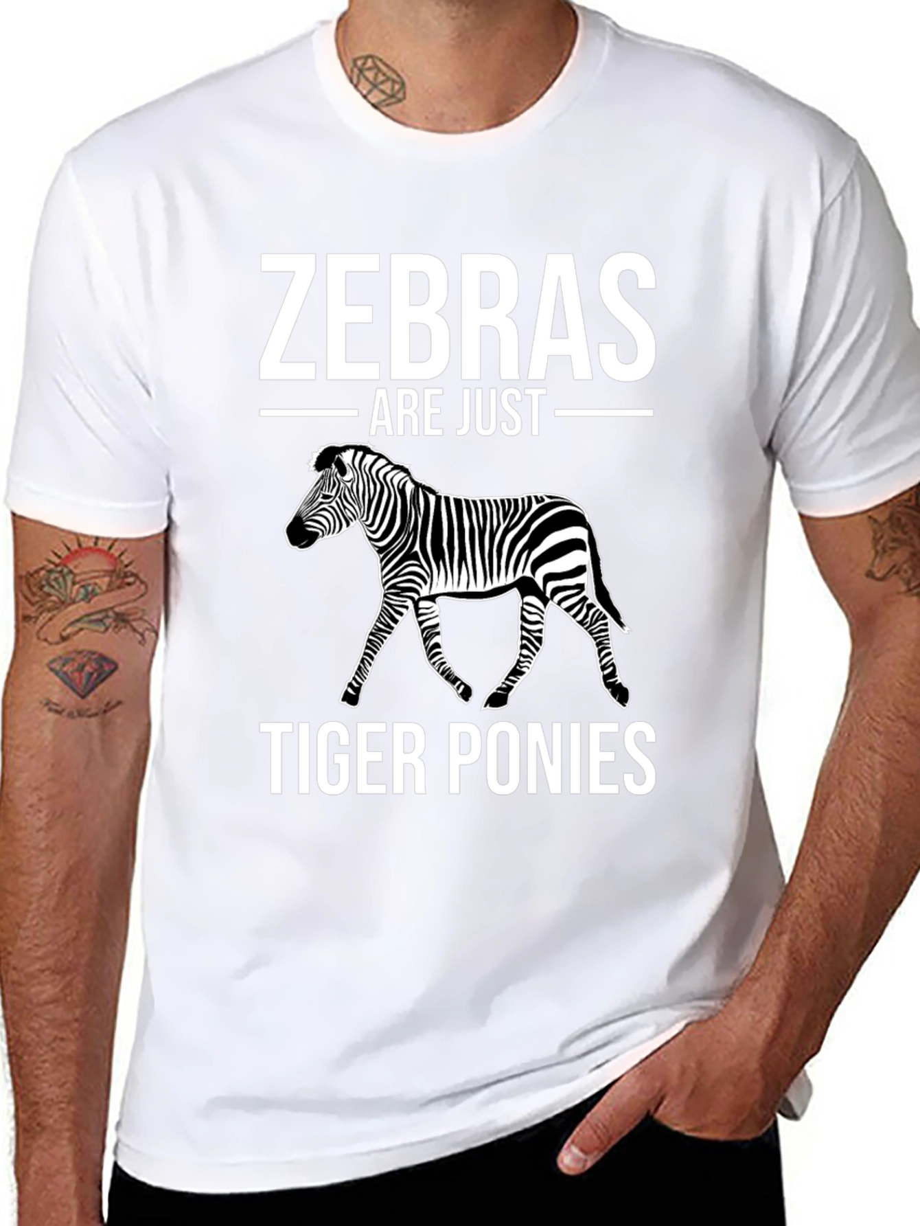 Zebras Are Just Tiger Ponies Graphic T-Shirt