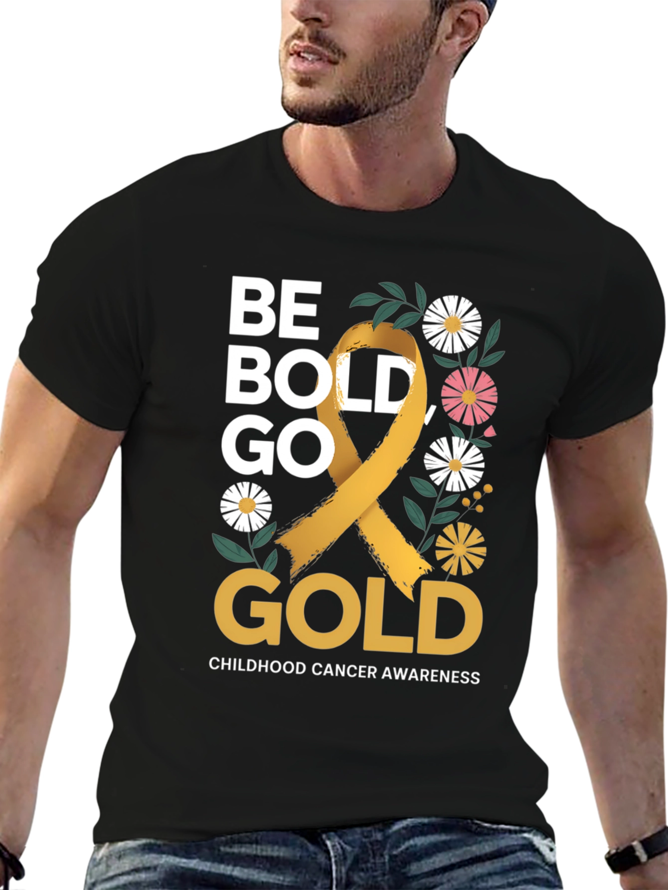 Be Bold Go Gold T-Shirt - Childhood Cancer Awareness